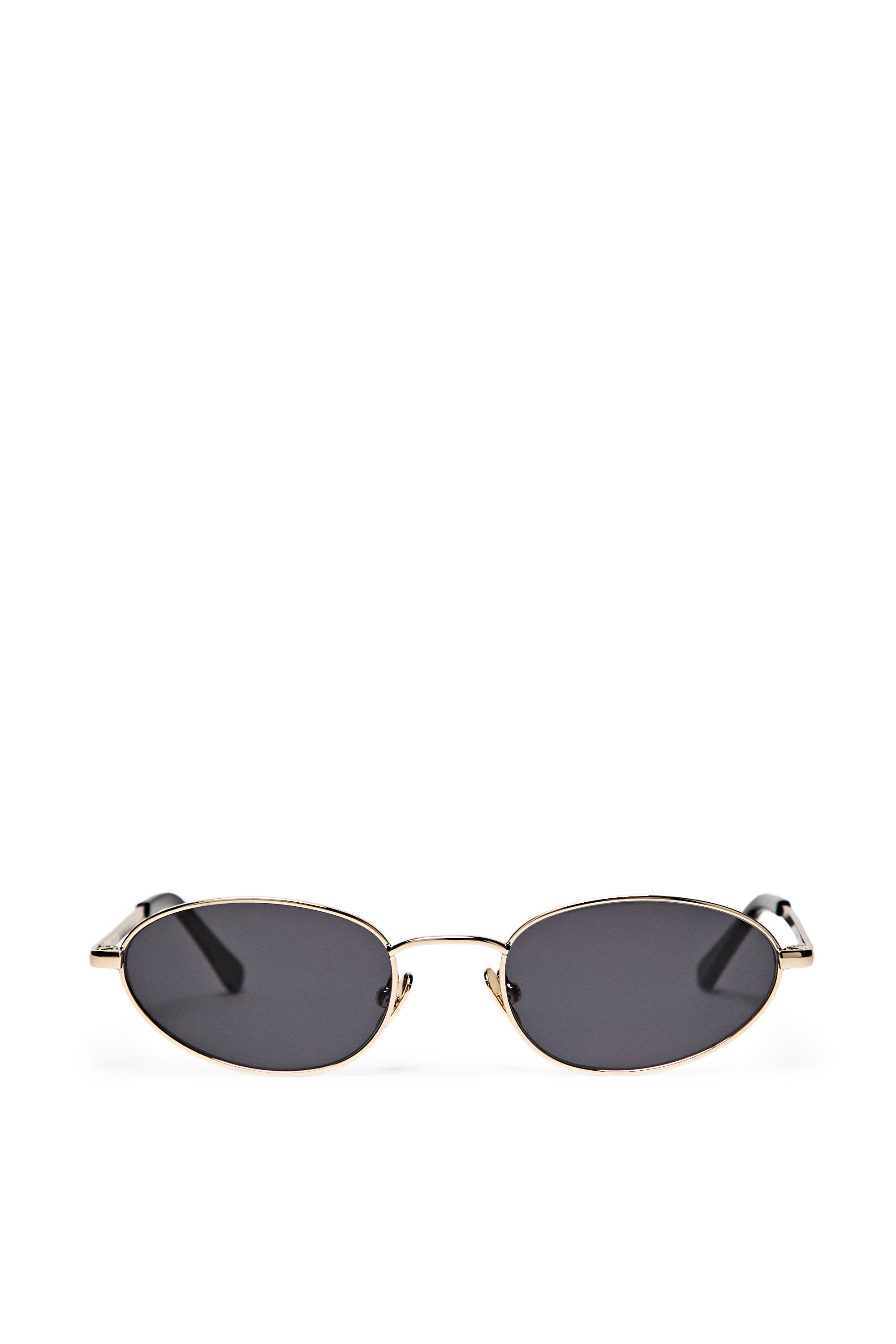 Oval metal sunglasses — SILVER