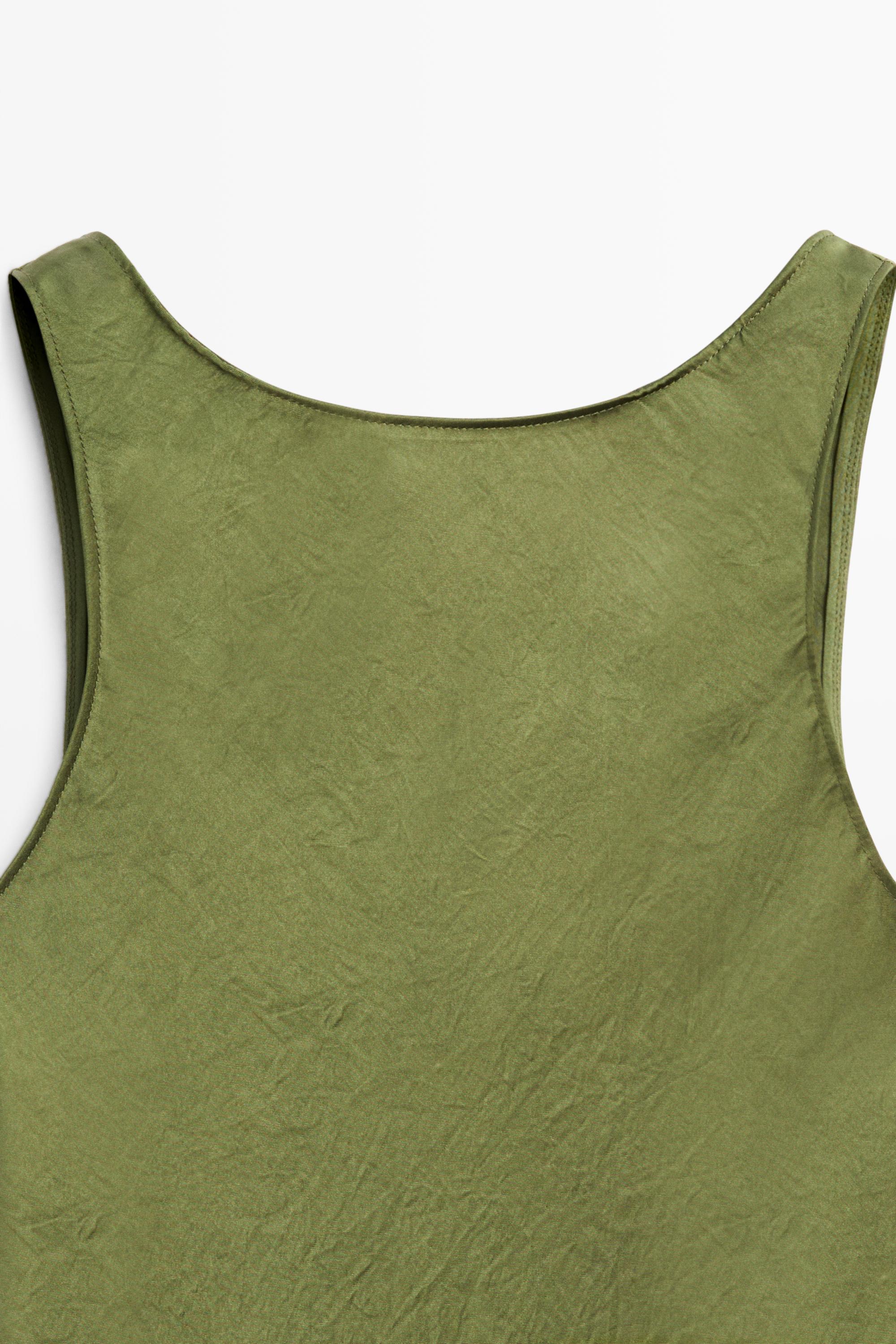 Flowing midi dress — GREEN