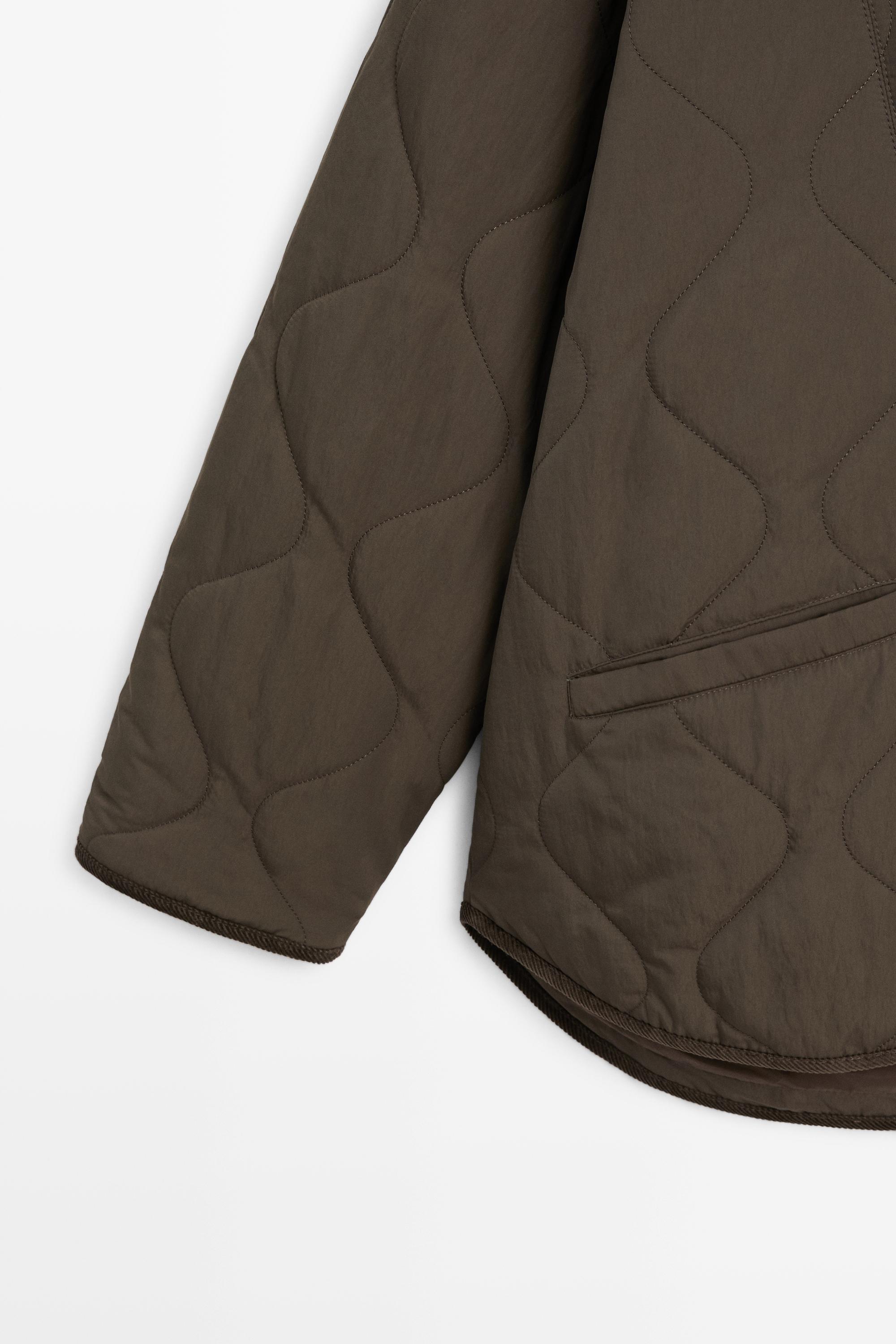 Jacket with wavy stitching detail — BROWN