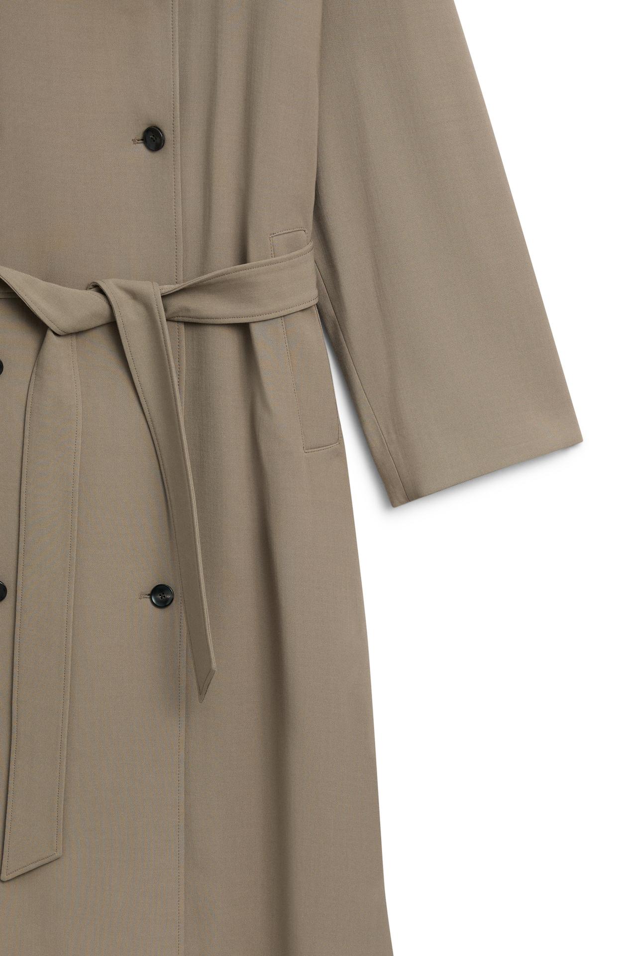 Long fluid wool trench coat - LIMITED EDITION — SAND