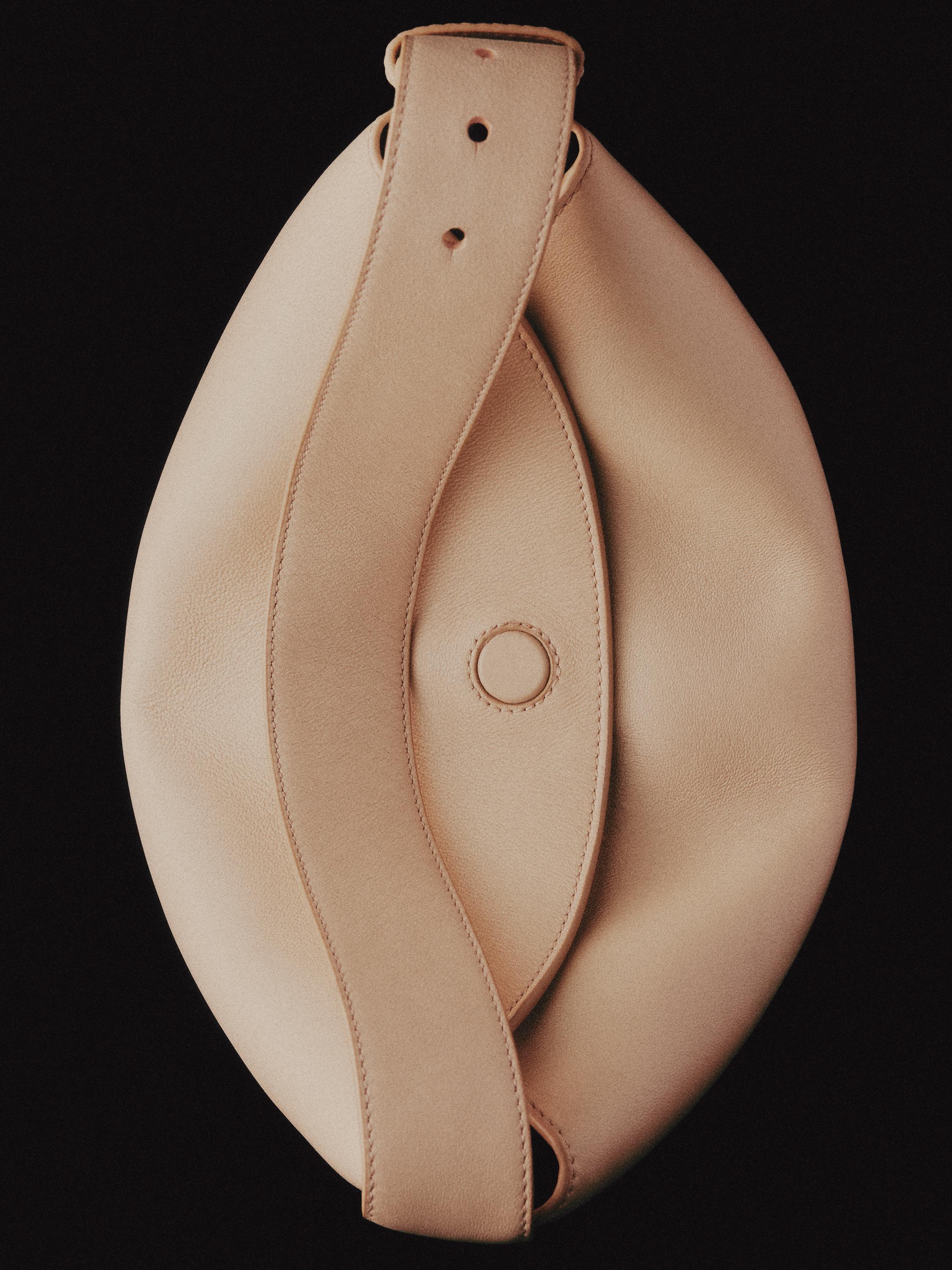 Small nappa leather shoulder bag — SAND