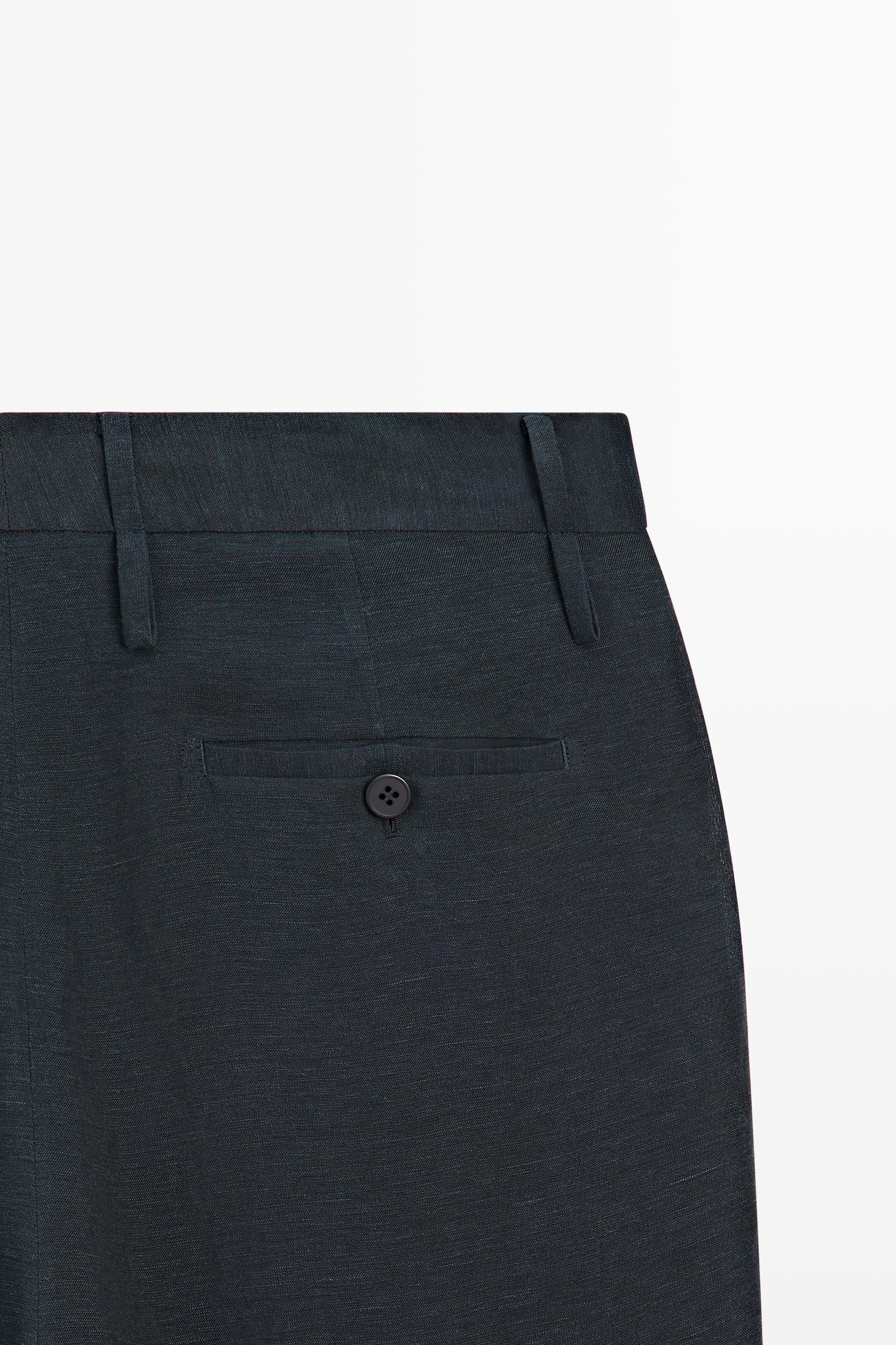 Flowing semi-sheer pants - STUDIO — NAVY BLUE