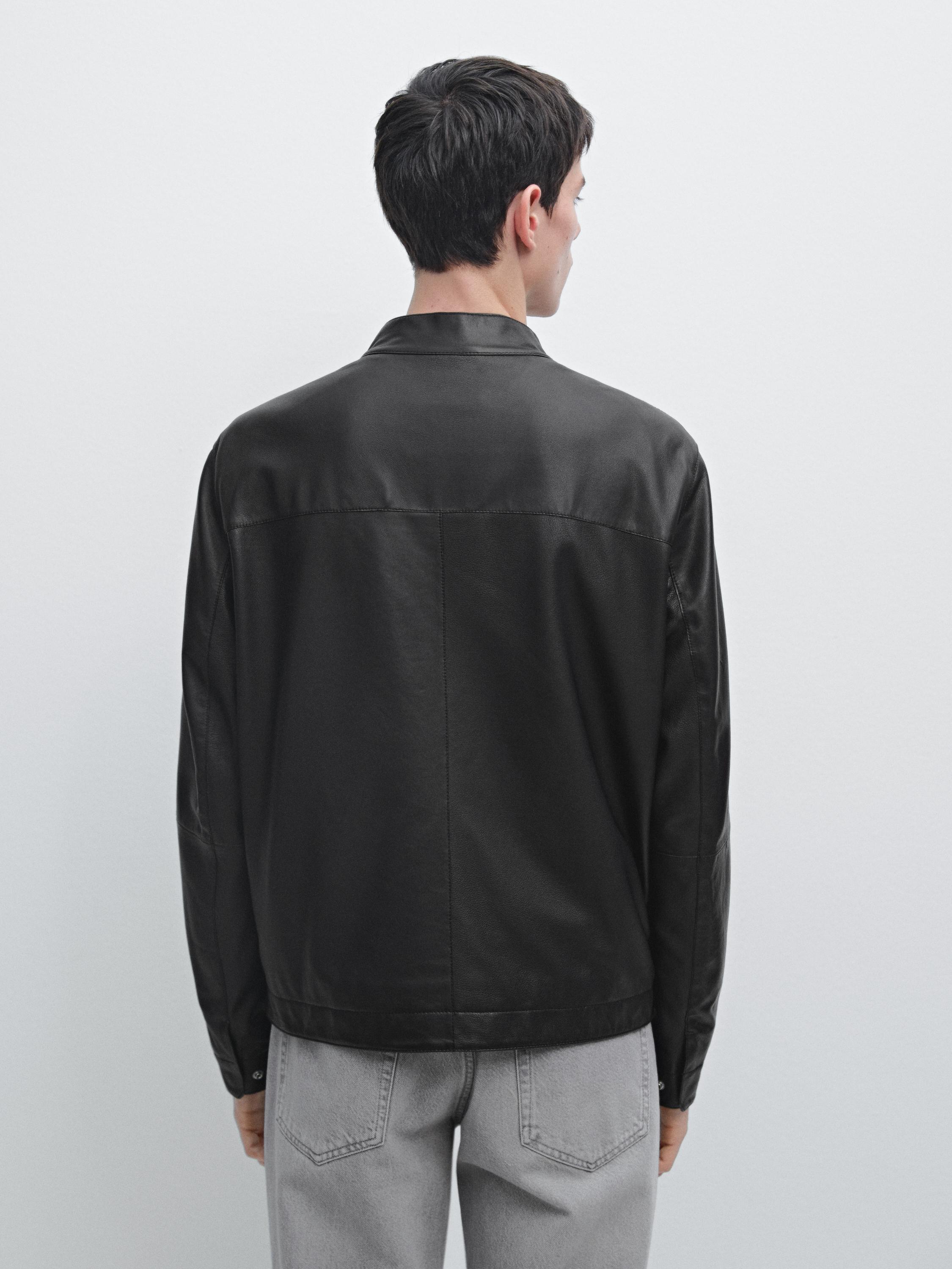 Nappa sheepskin jacket — BLACK