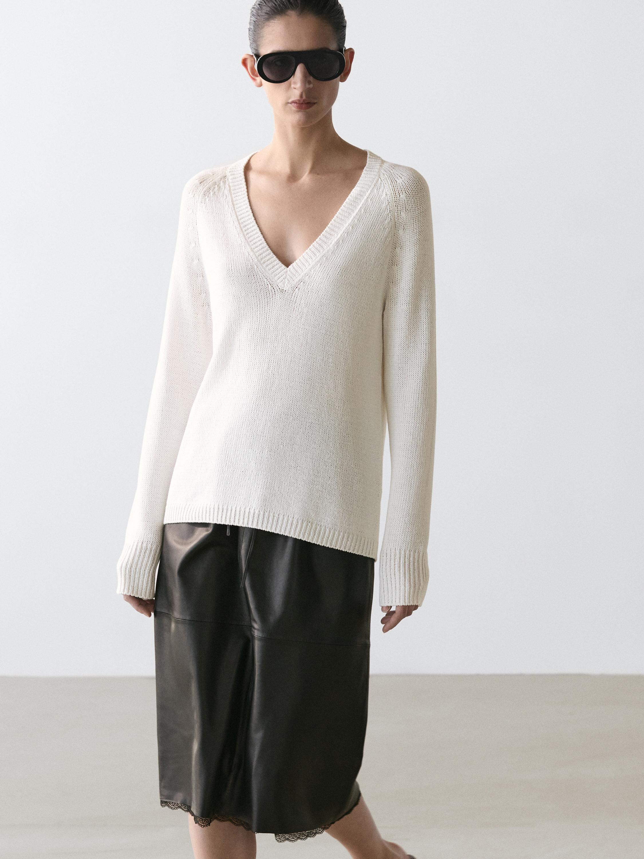 Gonna midi in pelle nappa