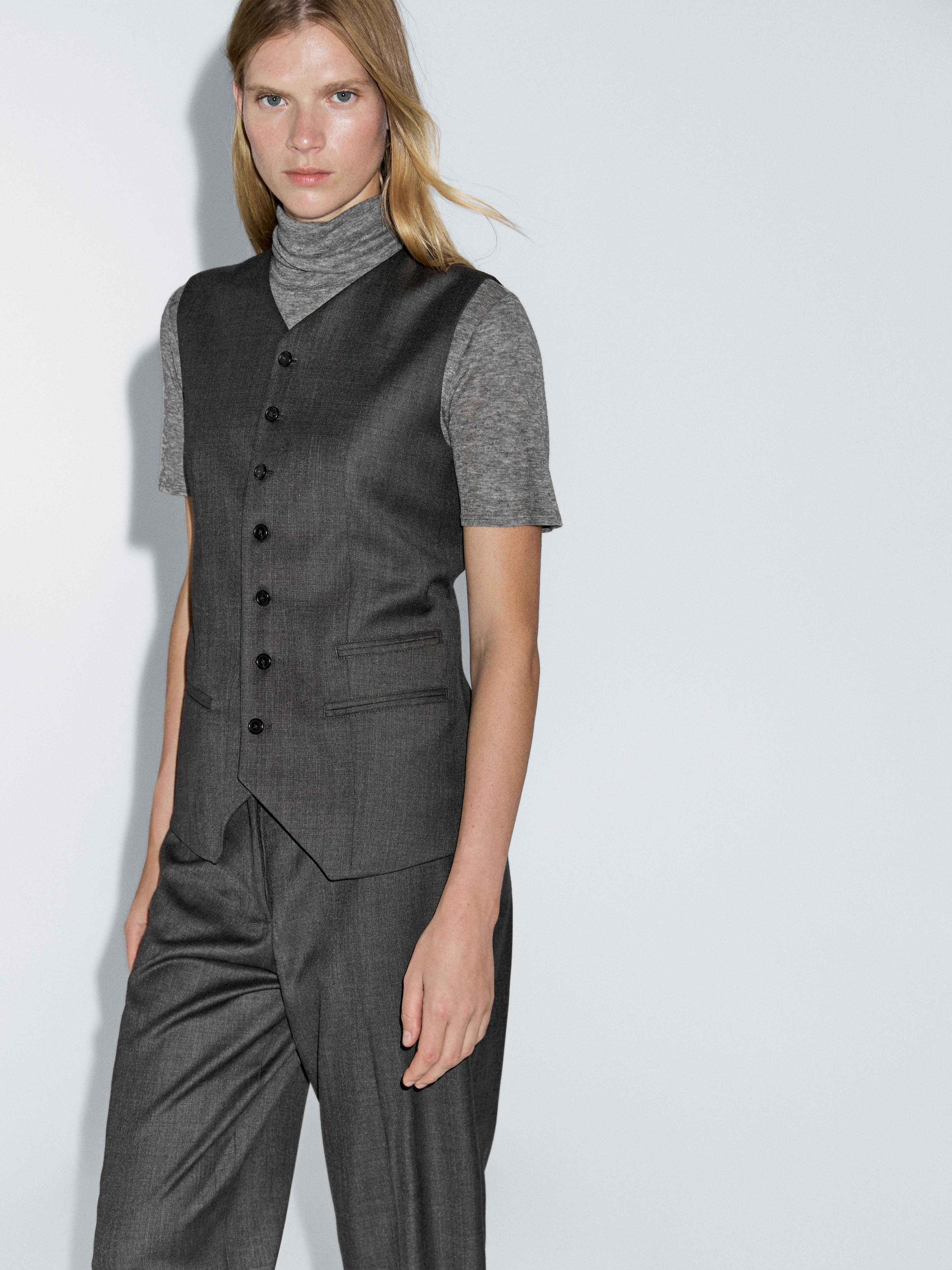 100% wool suit waistcoat