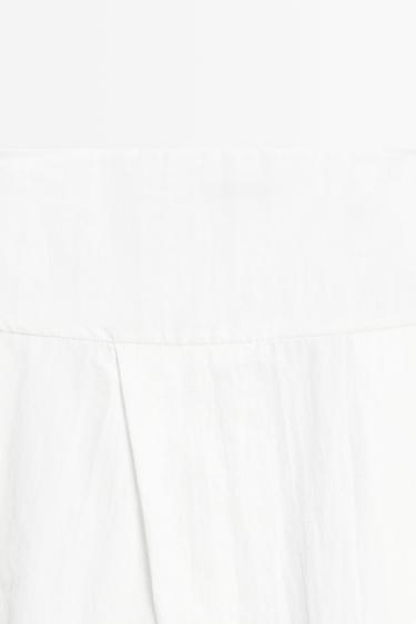 Midi skirt with yoke and pleated detail — WHITE 4