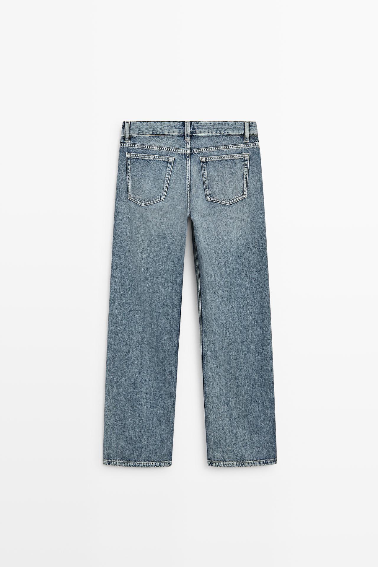 Low-rise straight-leg jeans — MEDIUM BLUE
