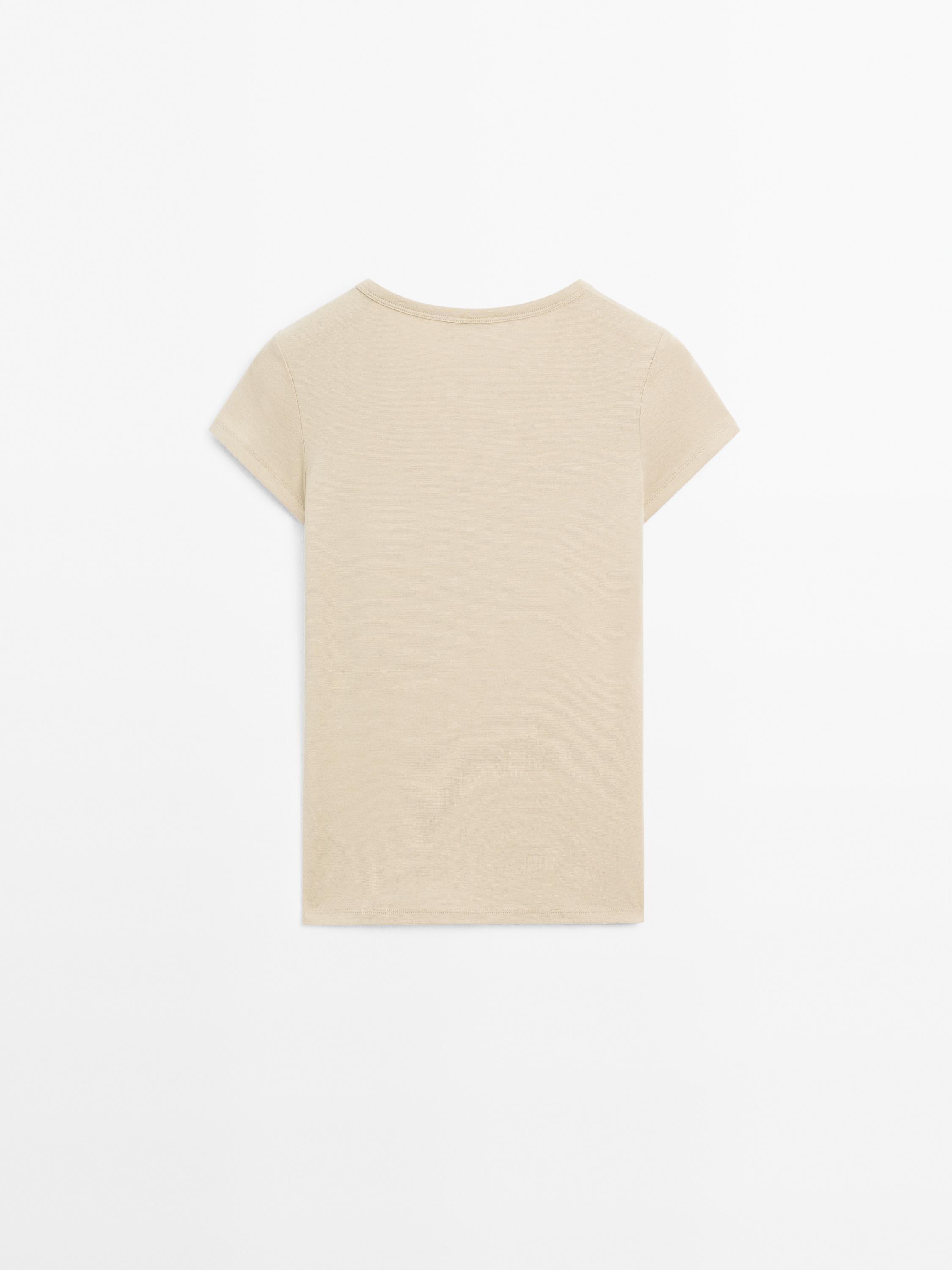 T-shirt à manches courtes en coton mélangé