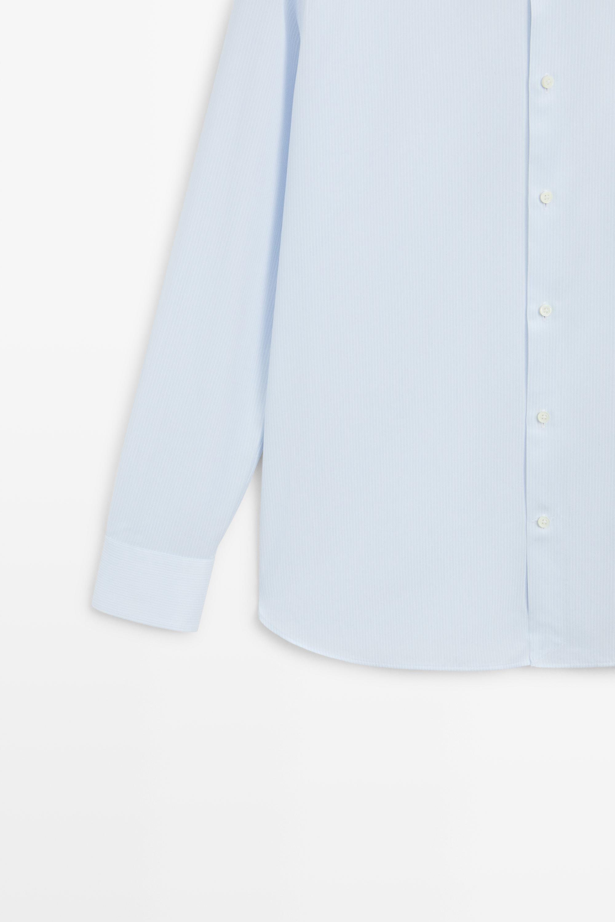 Slim fit 100% cotton shirt — SKY BLUE