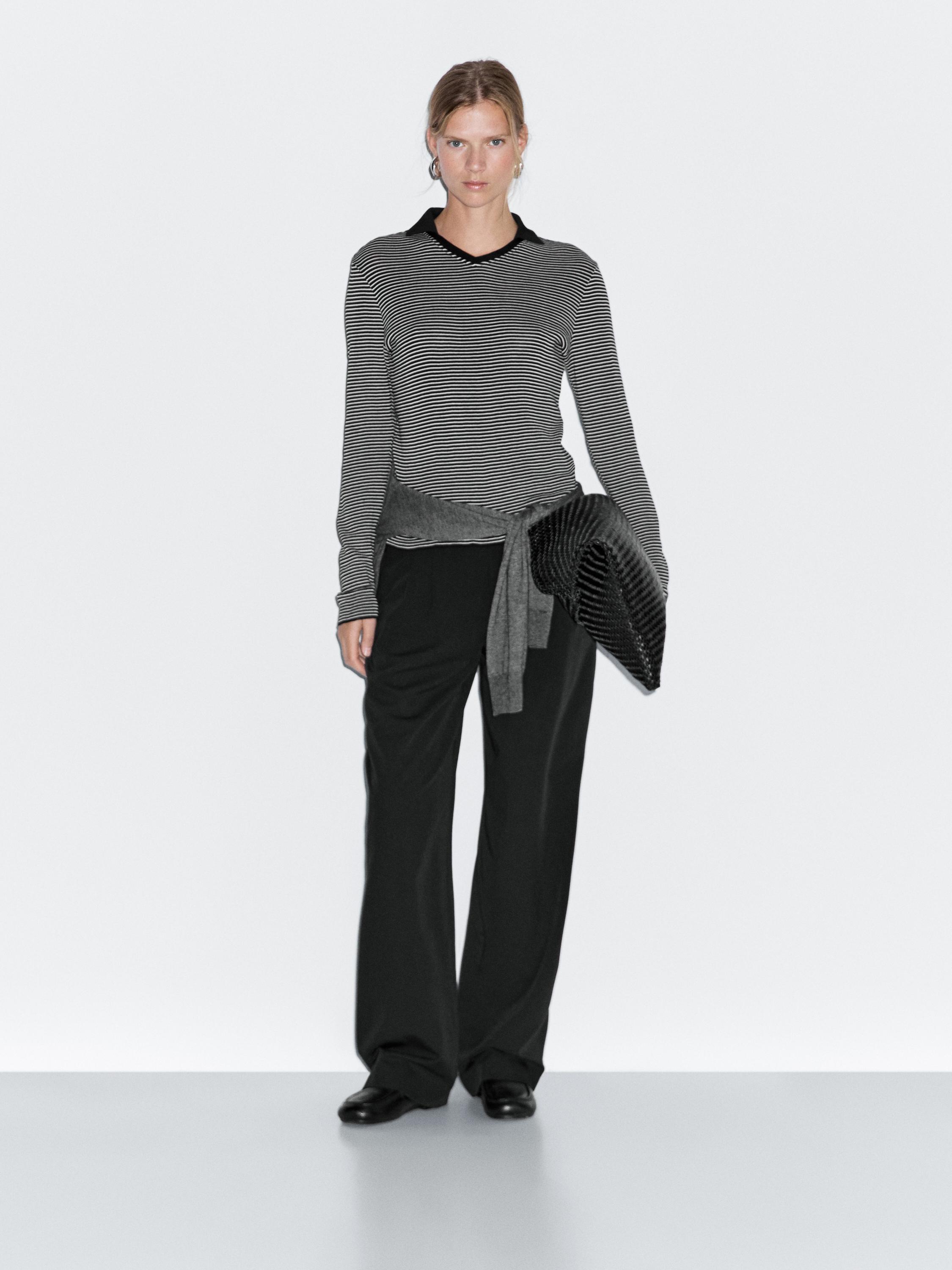 Polo màniga llarga de ratlles