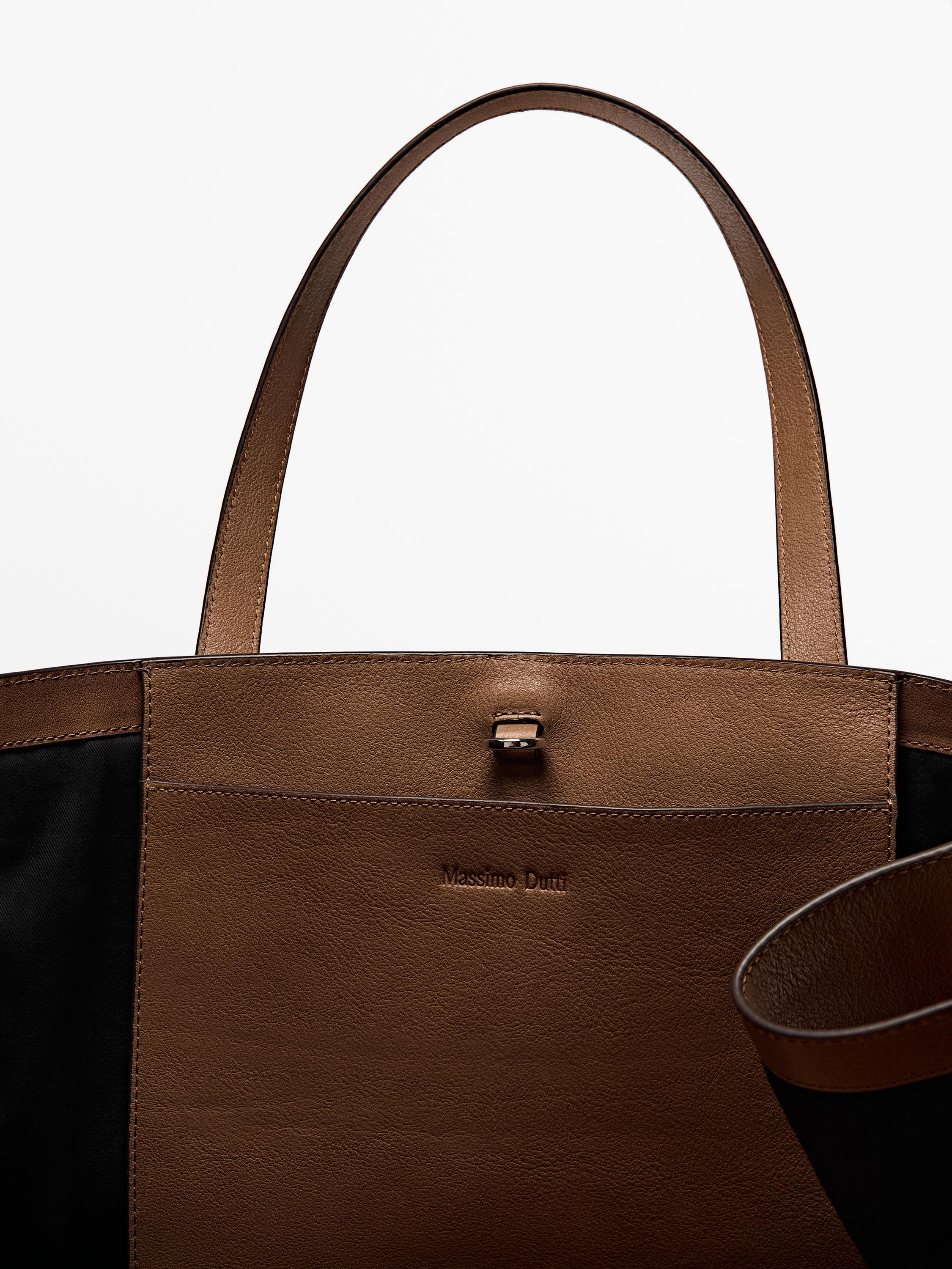 Nappa leather maxi tote bag