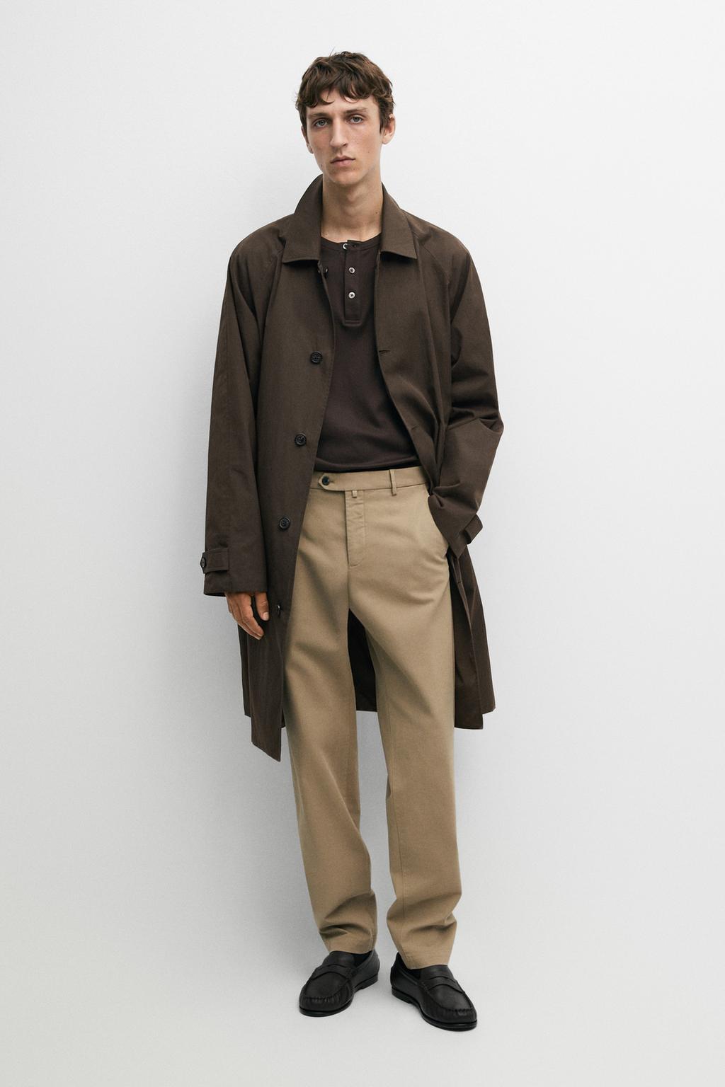 Massimo Dutti 100% cotton slim fit pants
