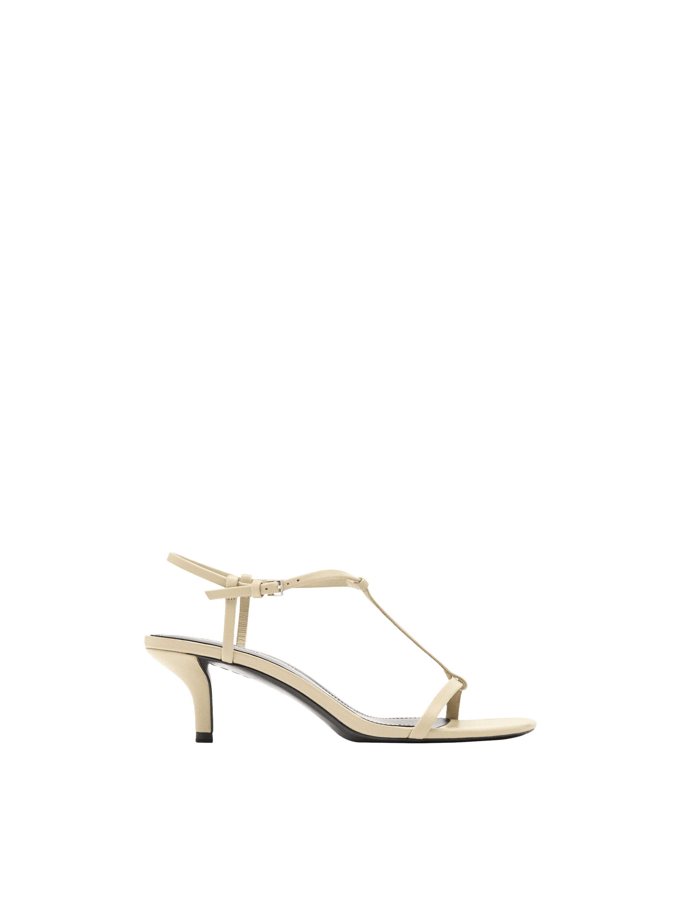 Massimo Dutti Bantlı orta boy topuklu sandalet görsel 5