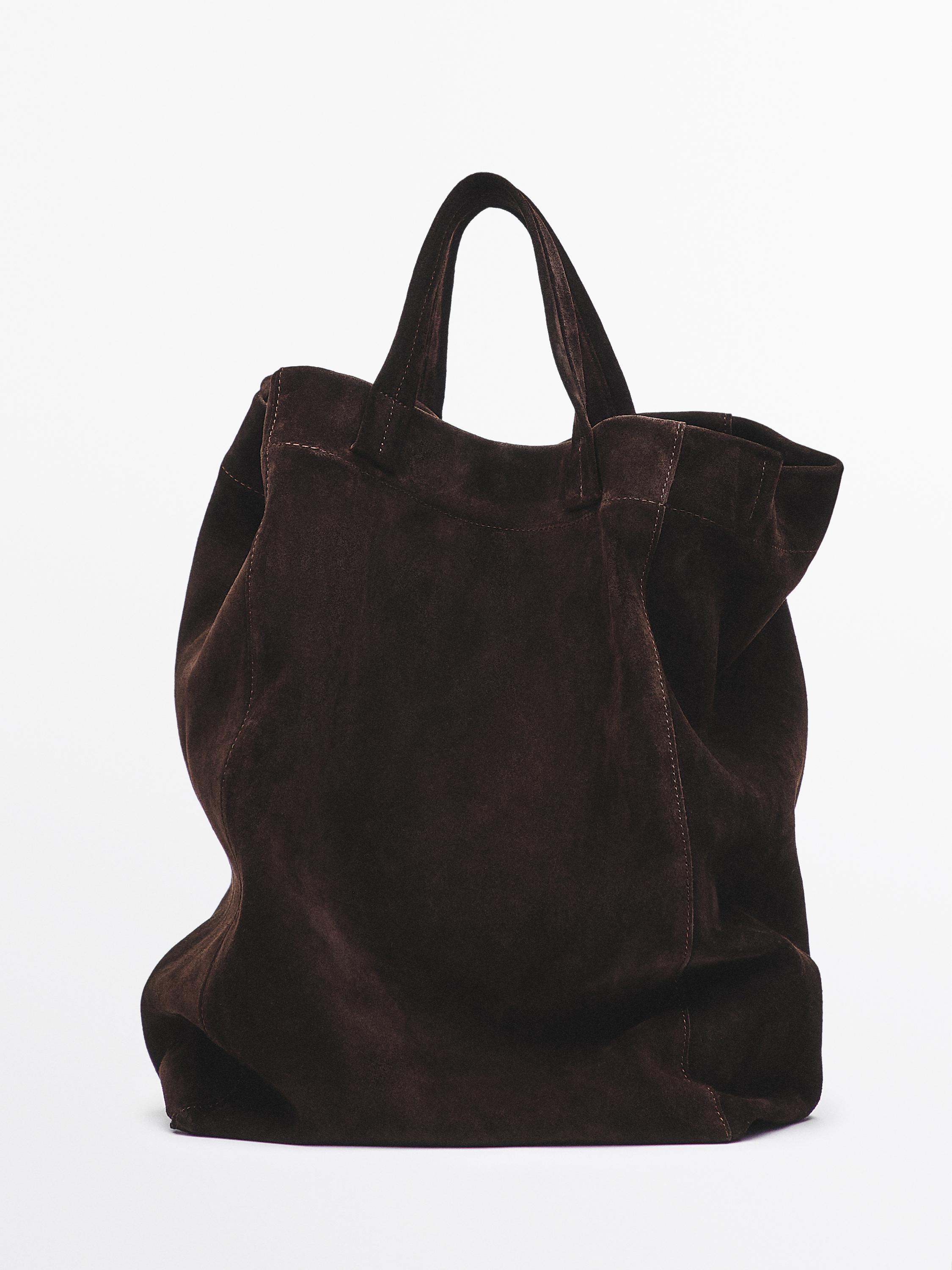 Bolso shoper piel serraje