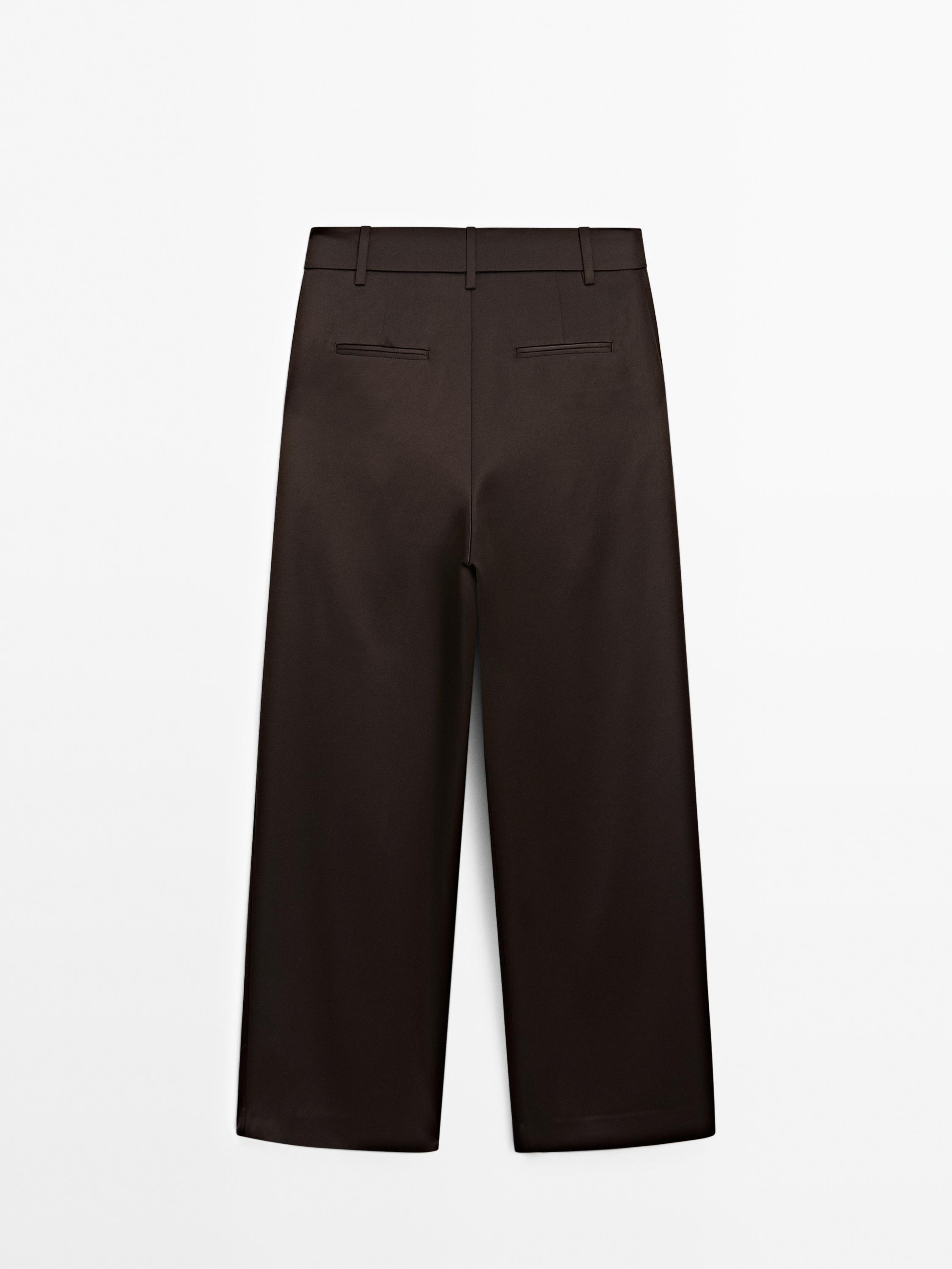 Pantalón ancho fluido satinado