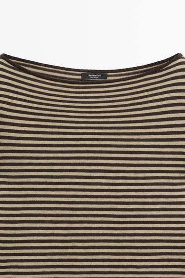Striped wool-blend knit sweater — Washed 9