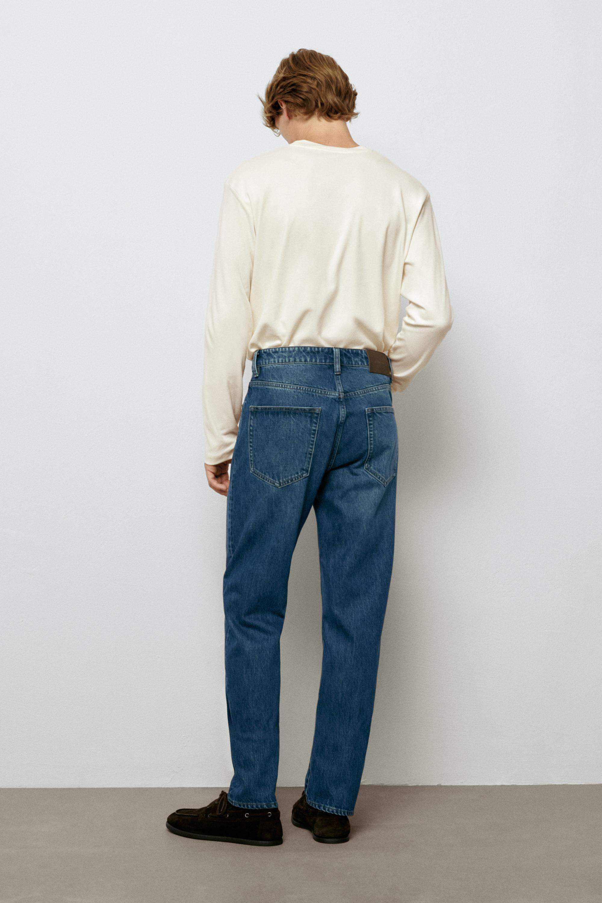 Tapered fit jeans — DARK BLUE