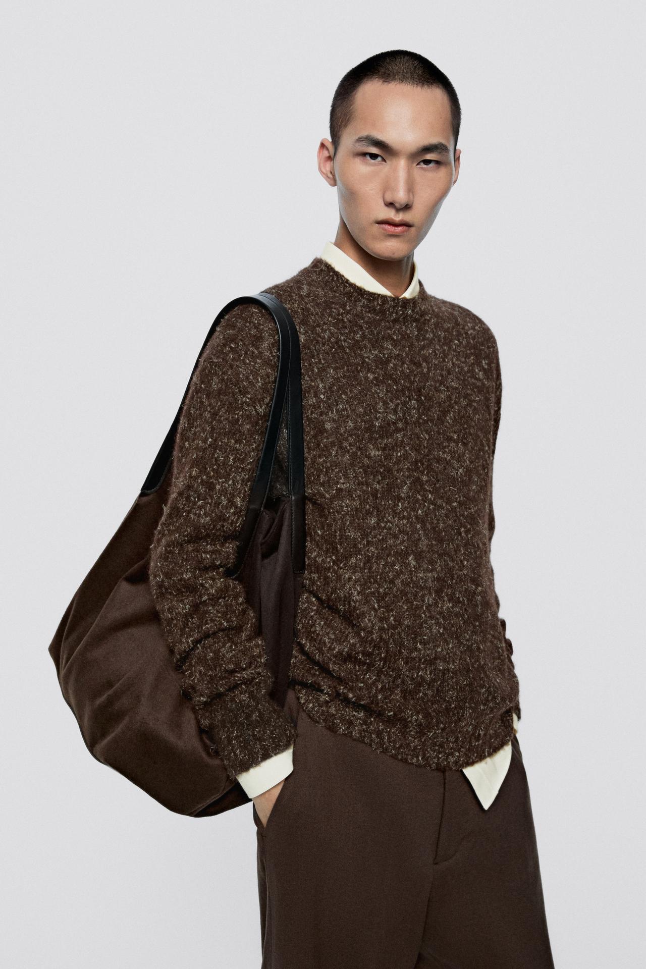 Flecked knit sweater - LIMITED EDITION — BROWN