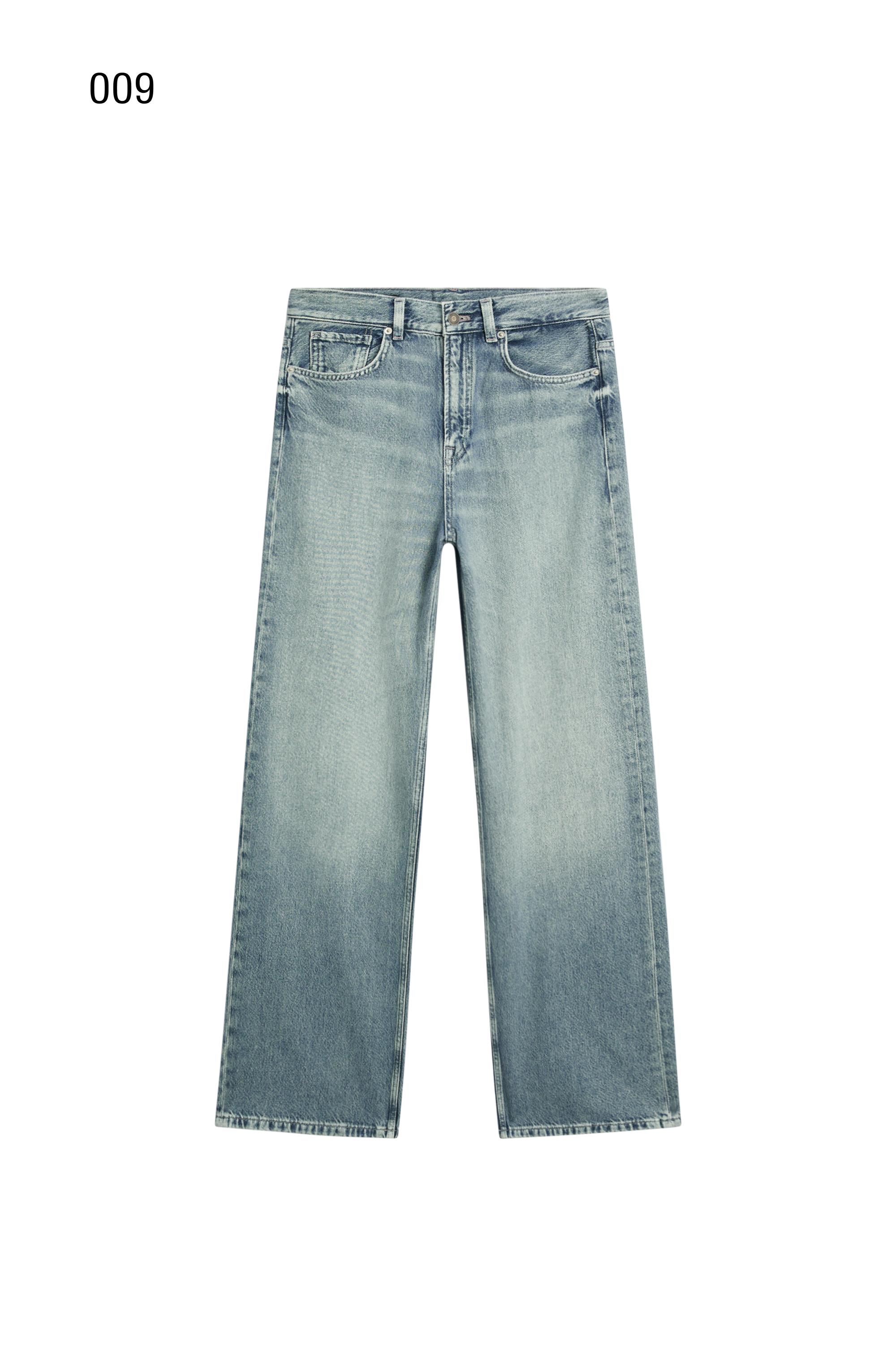High-waist wide-leg jeans — BLUE