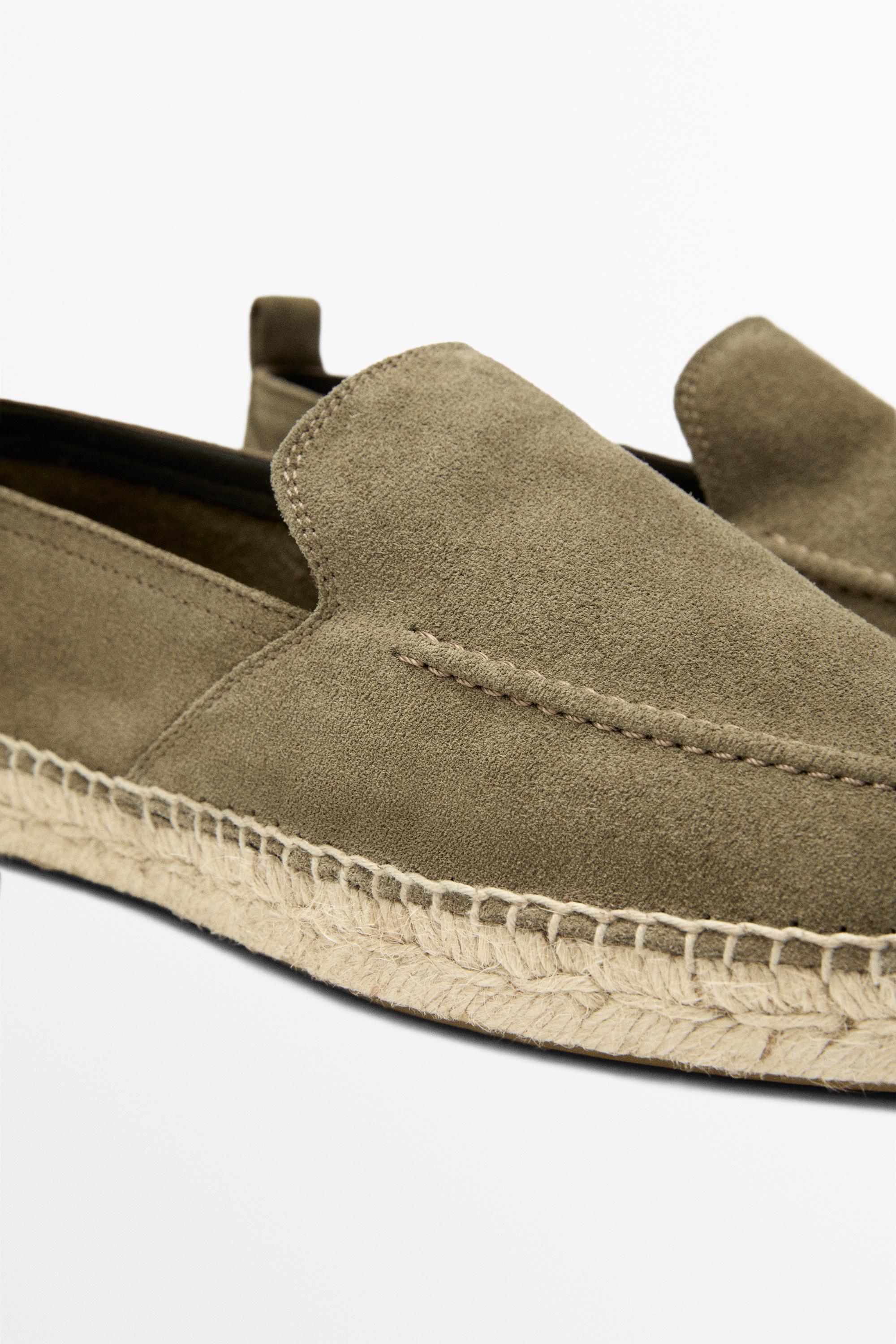 Leather espadrilles with moc toe — BOTTLE