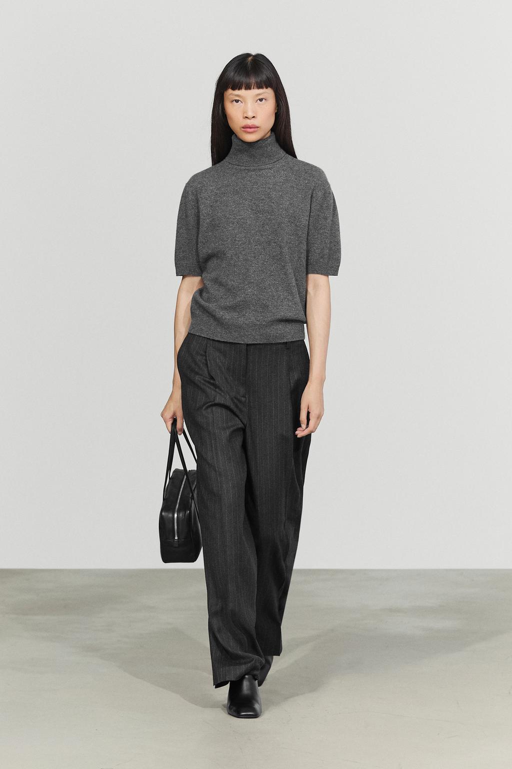 Massimo Dutti Dartlı xətli kostyum şalvarı