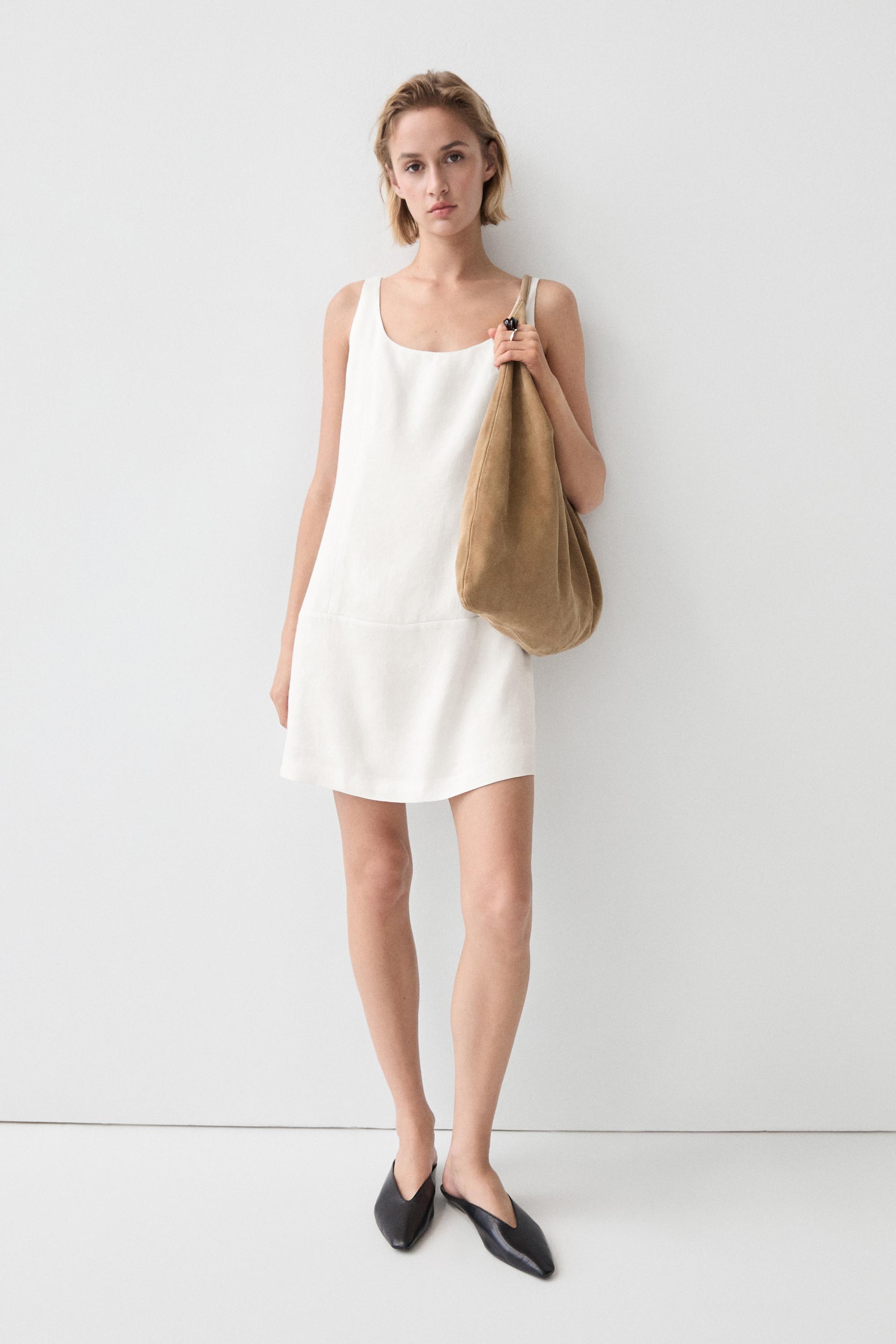 Split leather maxi shopper bag - LIMITED EDITION — SAND