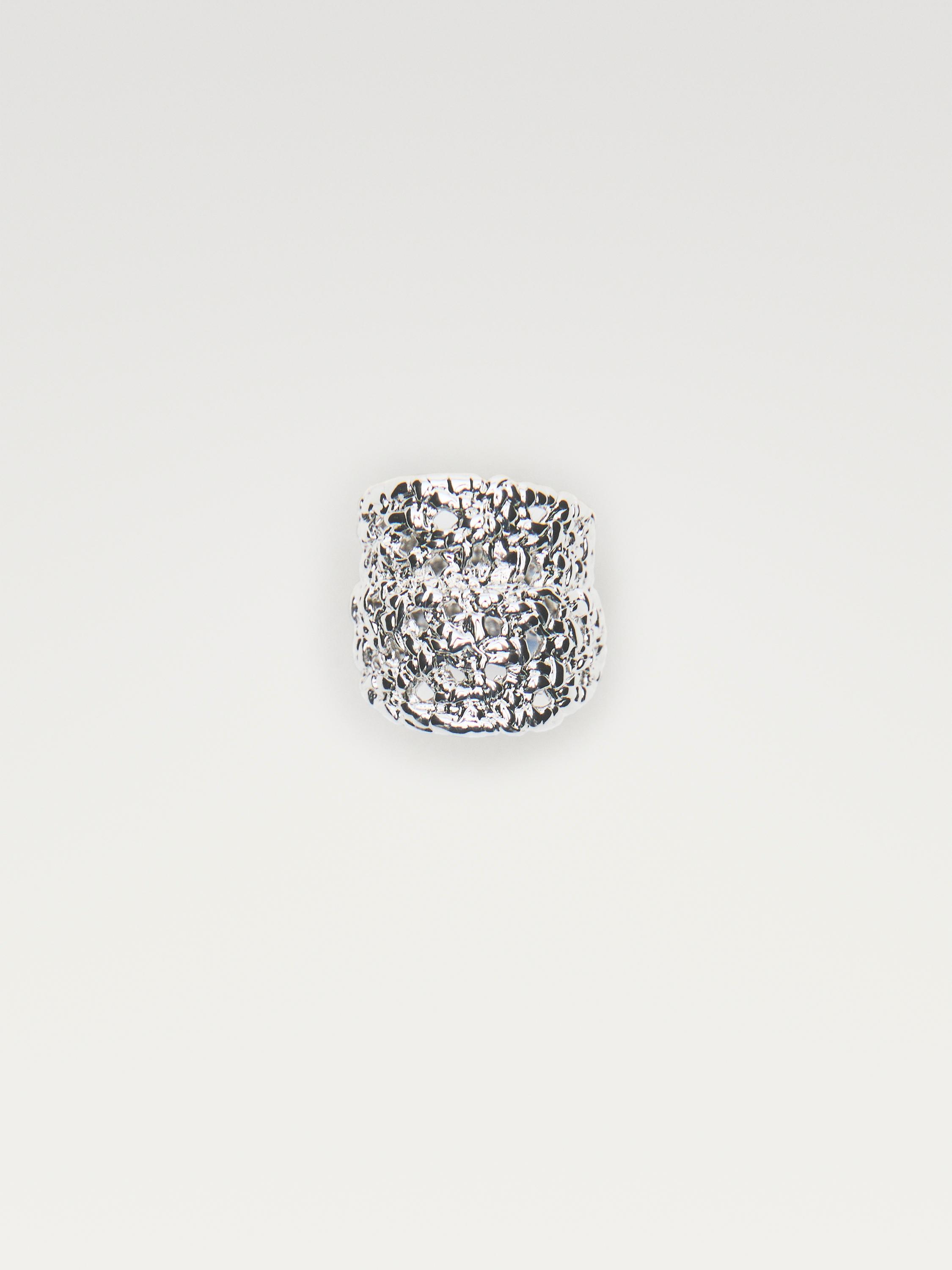 Wide braided ring — SILVER