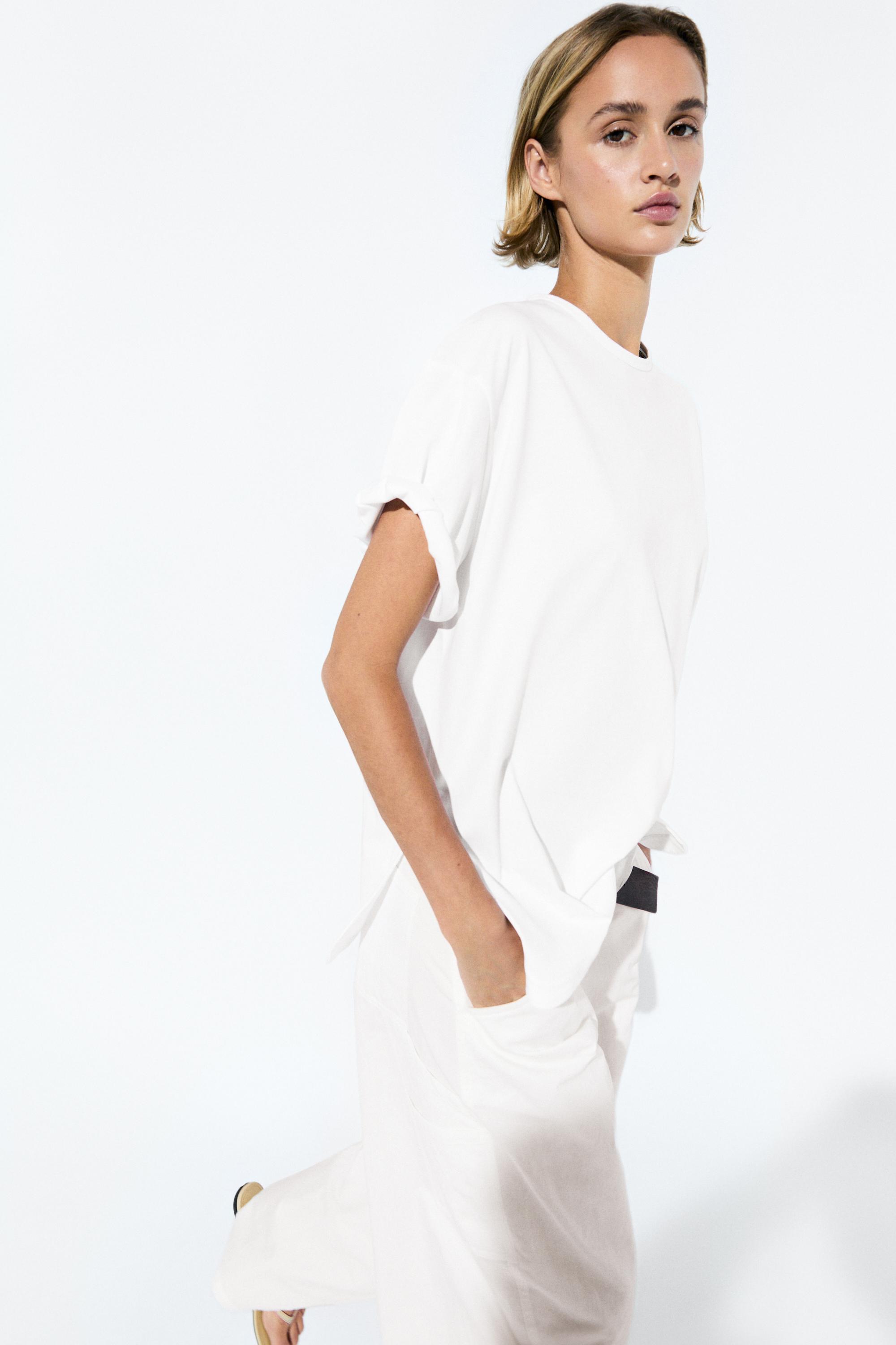 Cotton cargo pants — WHITE