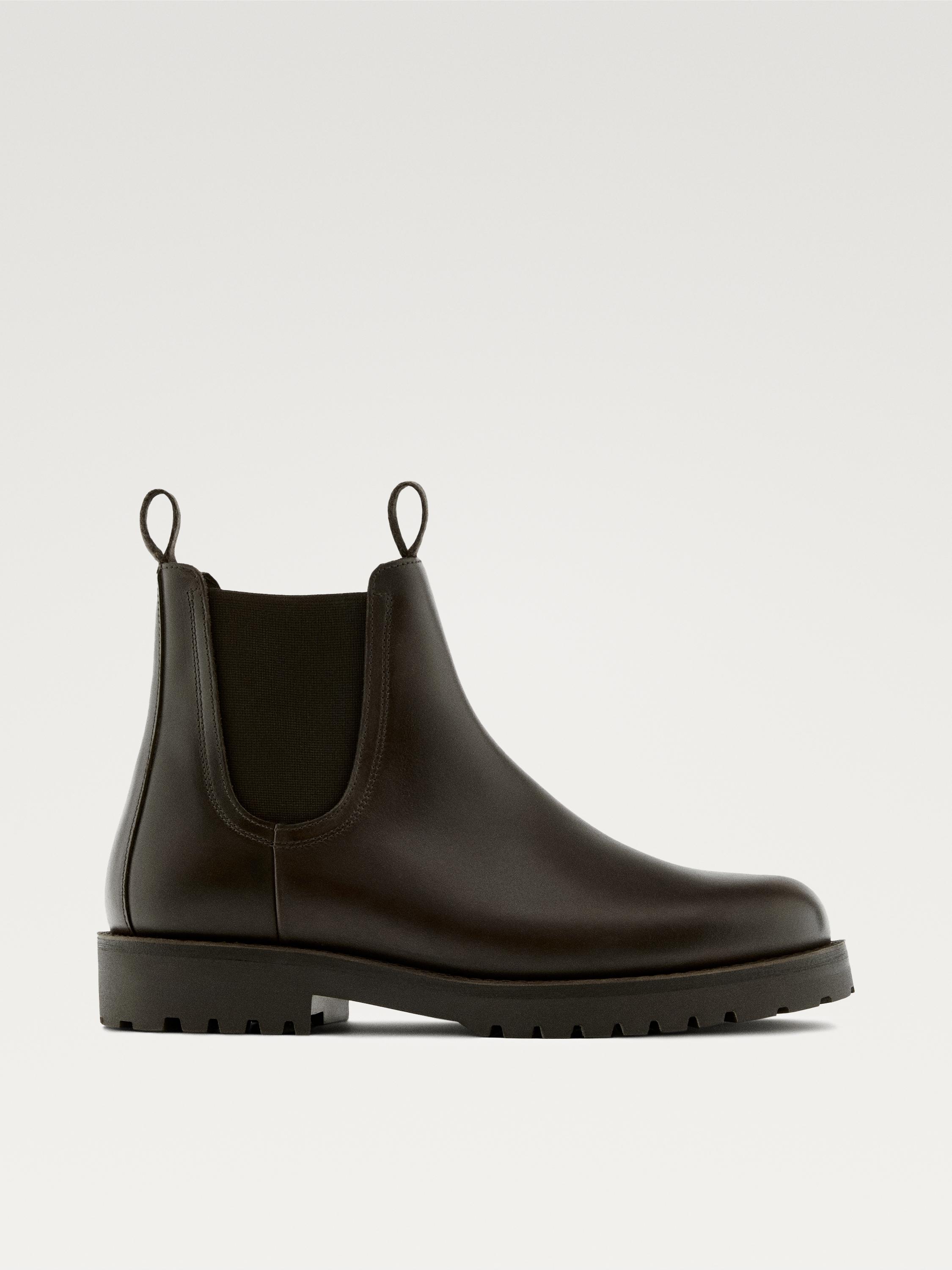 Leather Chelsea boots — BROWN