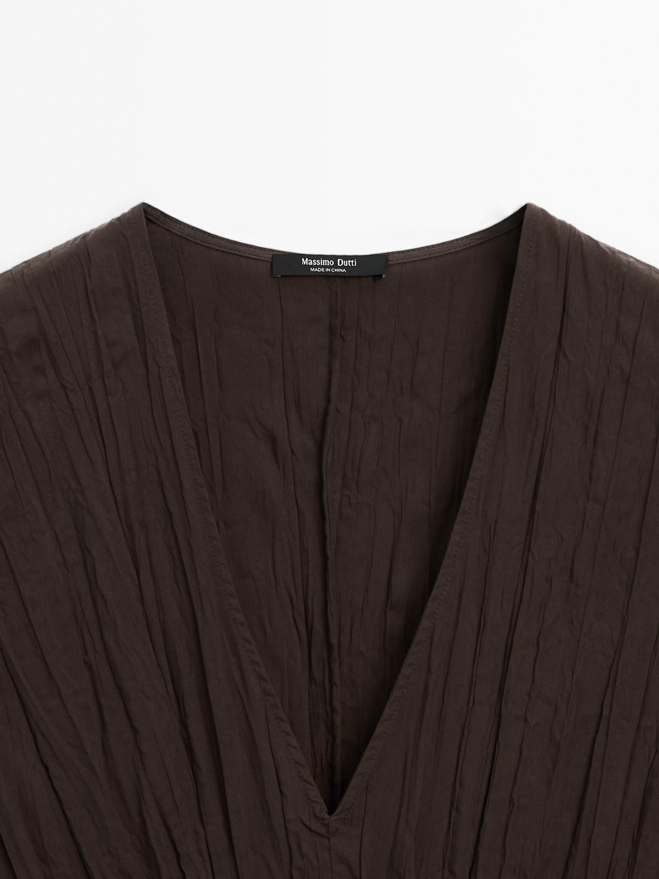 Flowing pleated midi dress