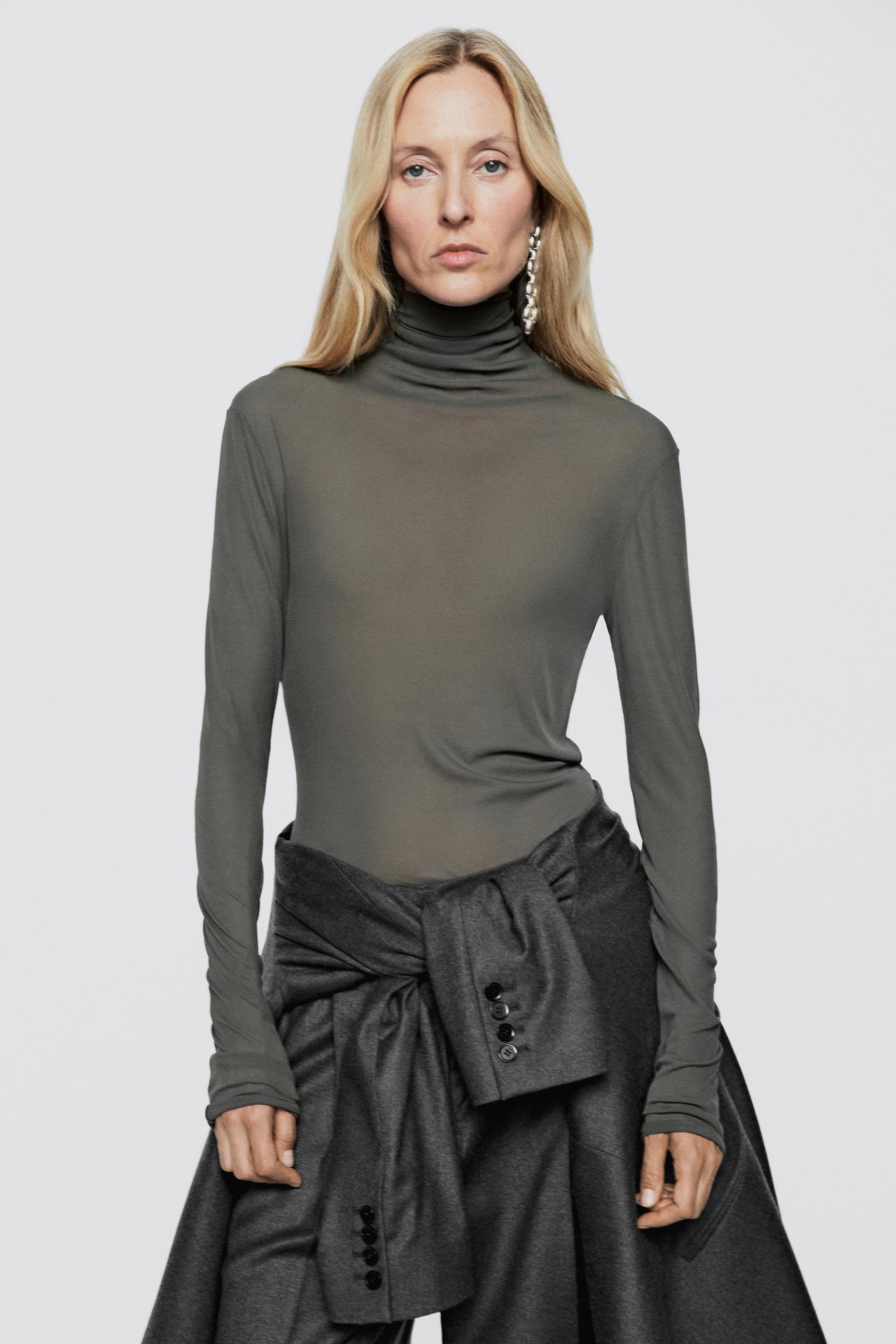 100% silk funnel neck T-shirt - LIMITED EDITION — 0-847