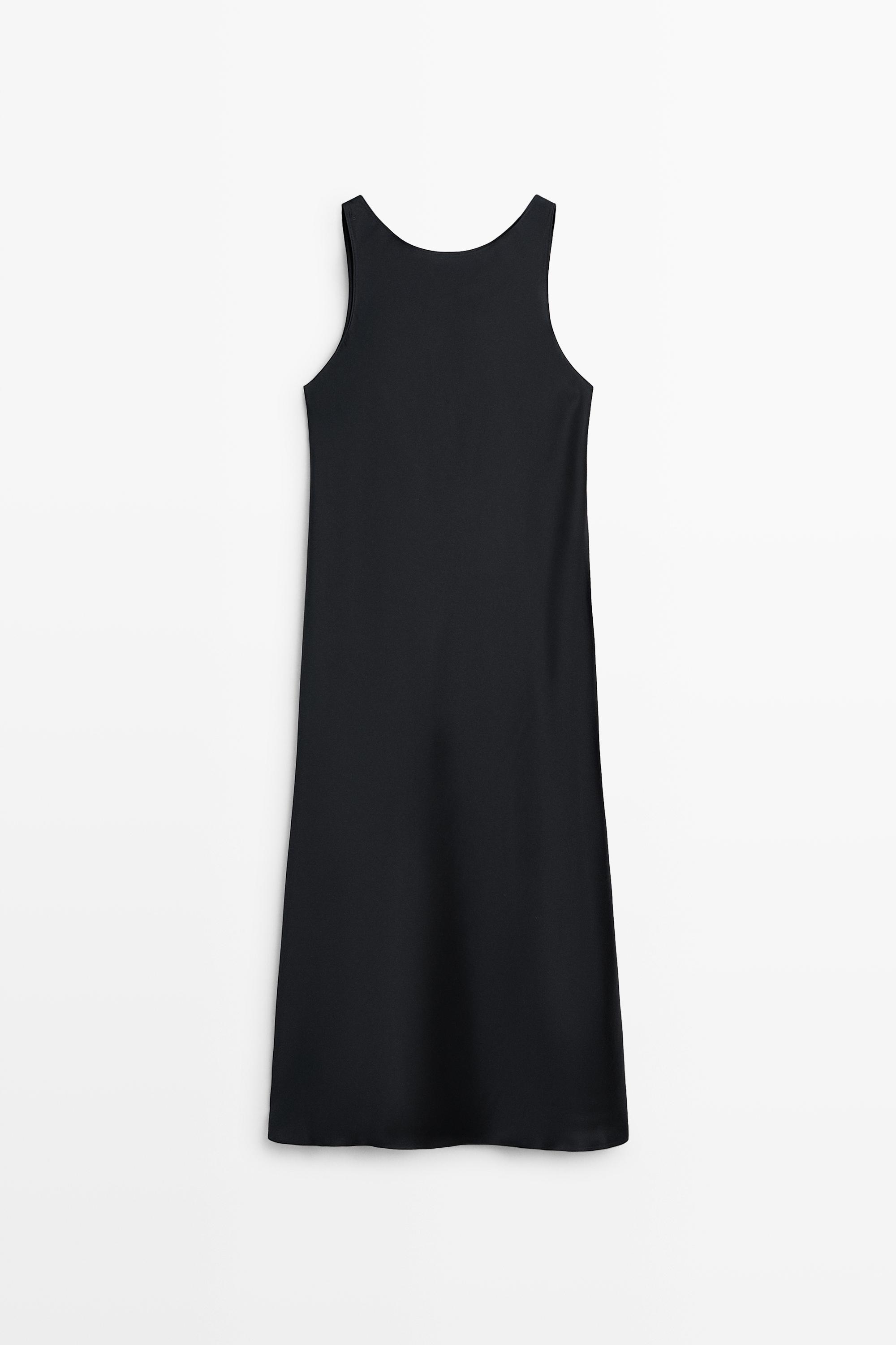 Crinkle satin midi dress