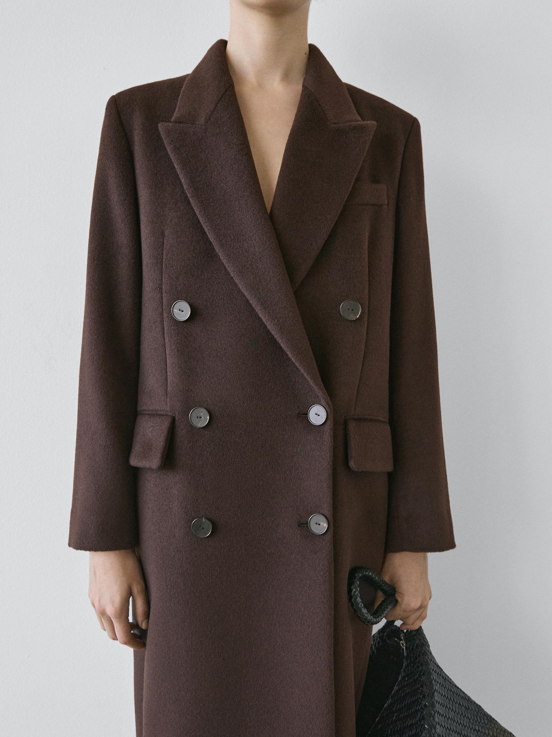Manteau croisé en laine - STUDIO