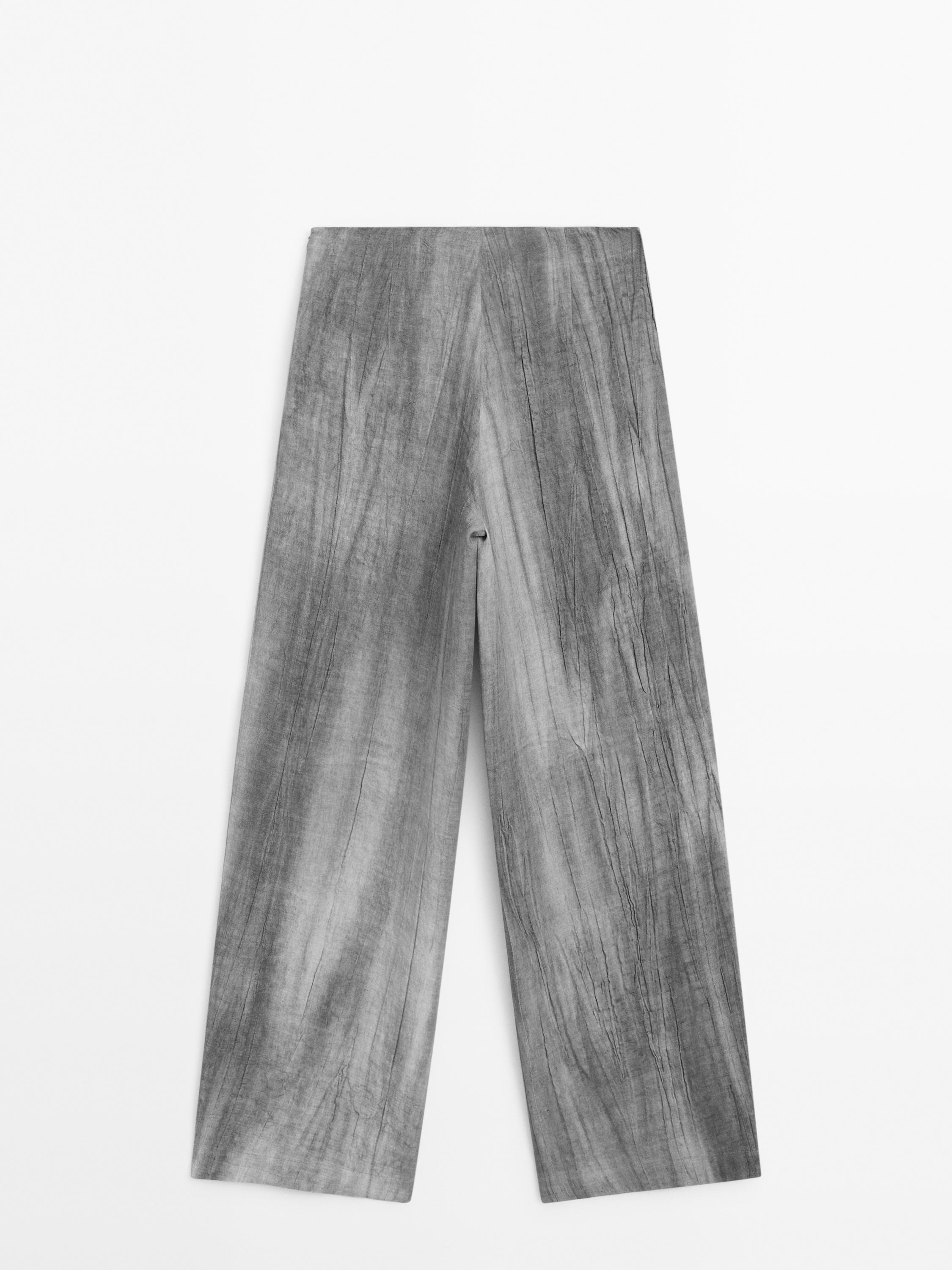 Pleated trousers 100% linen