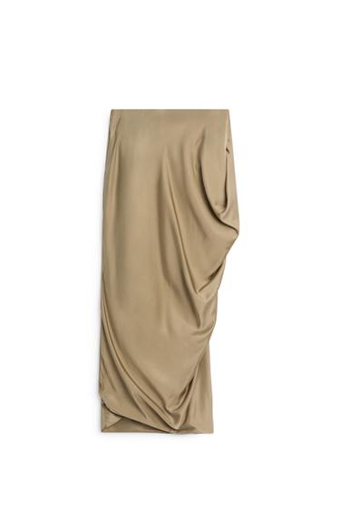 Strapless gathered dress - LIMITED EDITION — CHAMPAGNE 7