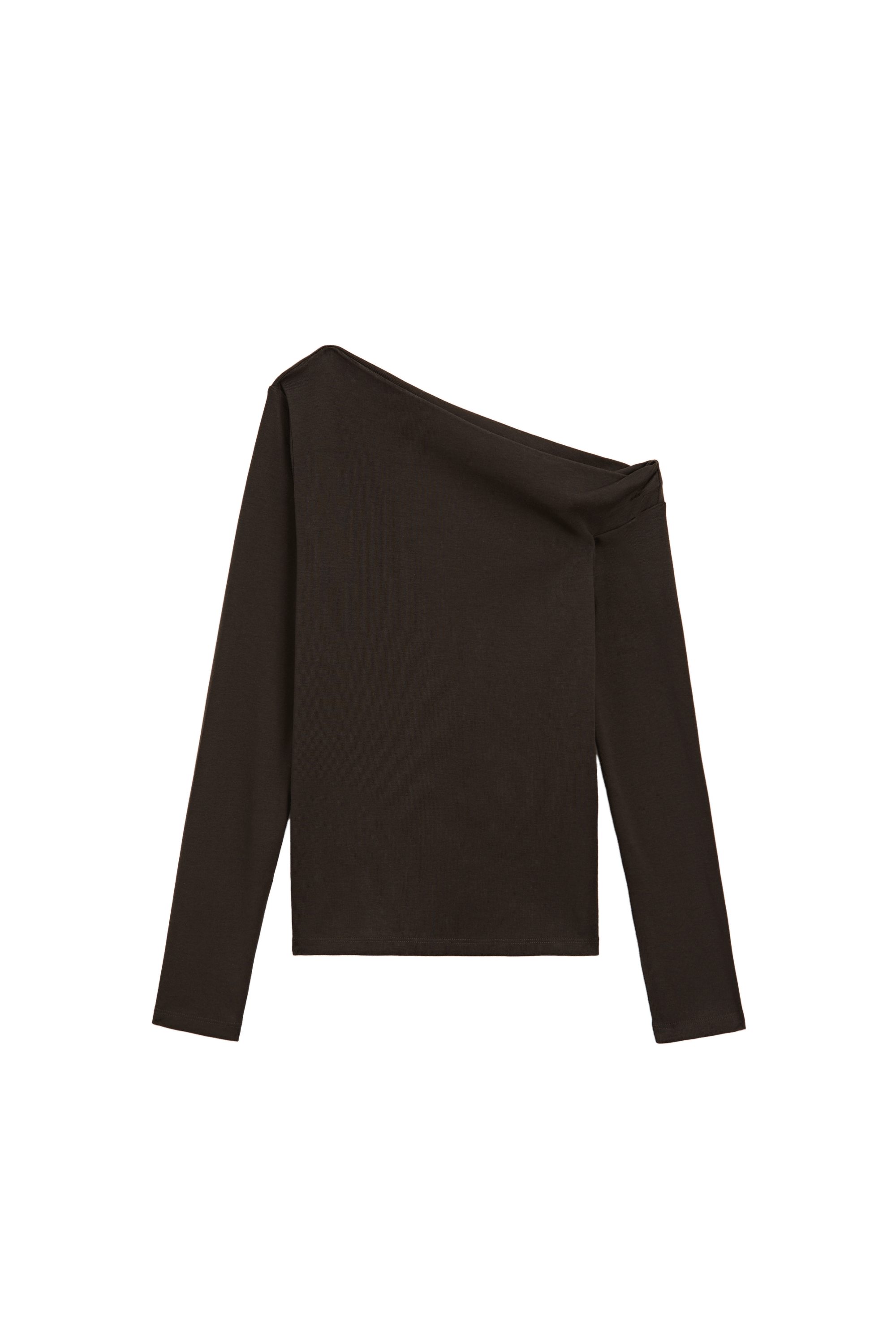Massimo Dutti Drapeli omuz detaylı t-shirt görsel 4