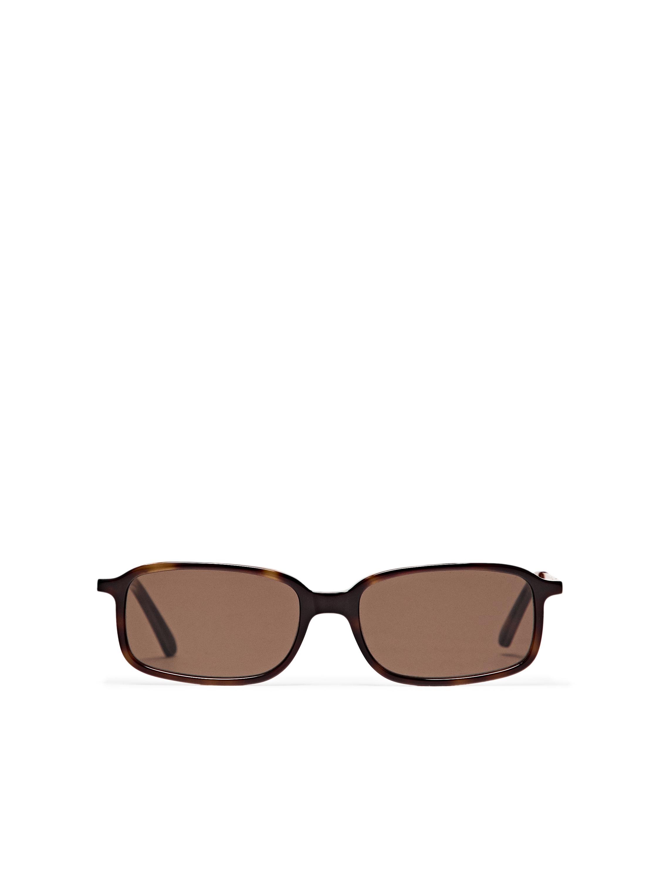 Contrast rectangular sunglasses — BROWN