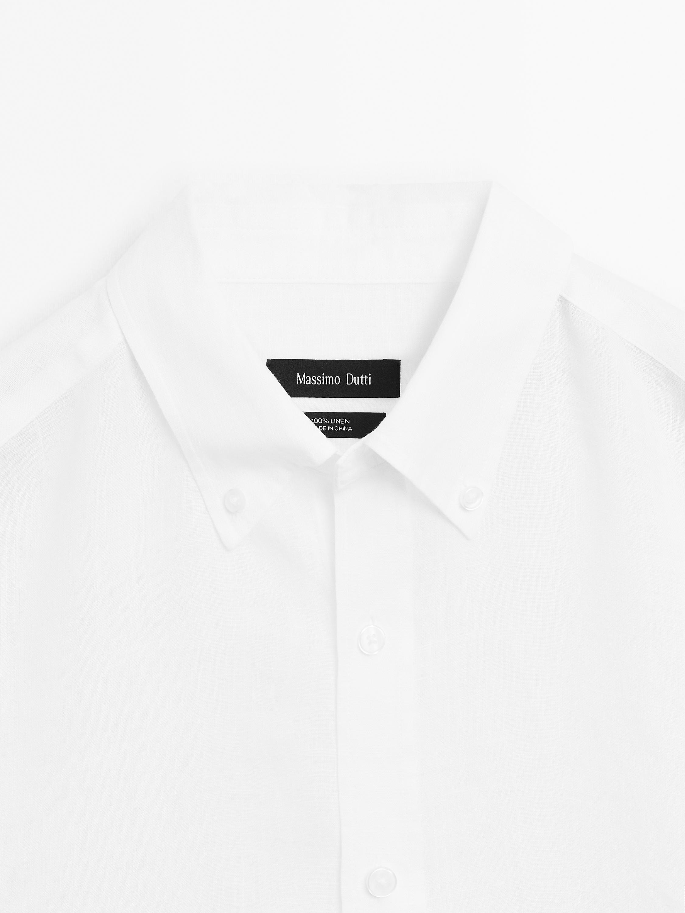 100% linen regular fit shirt