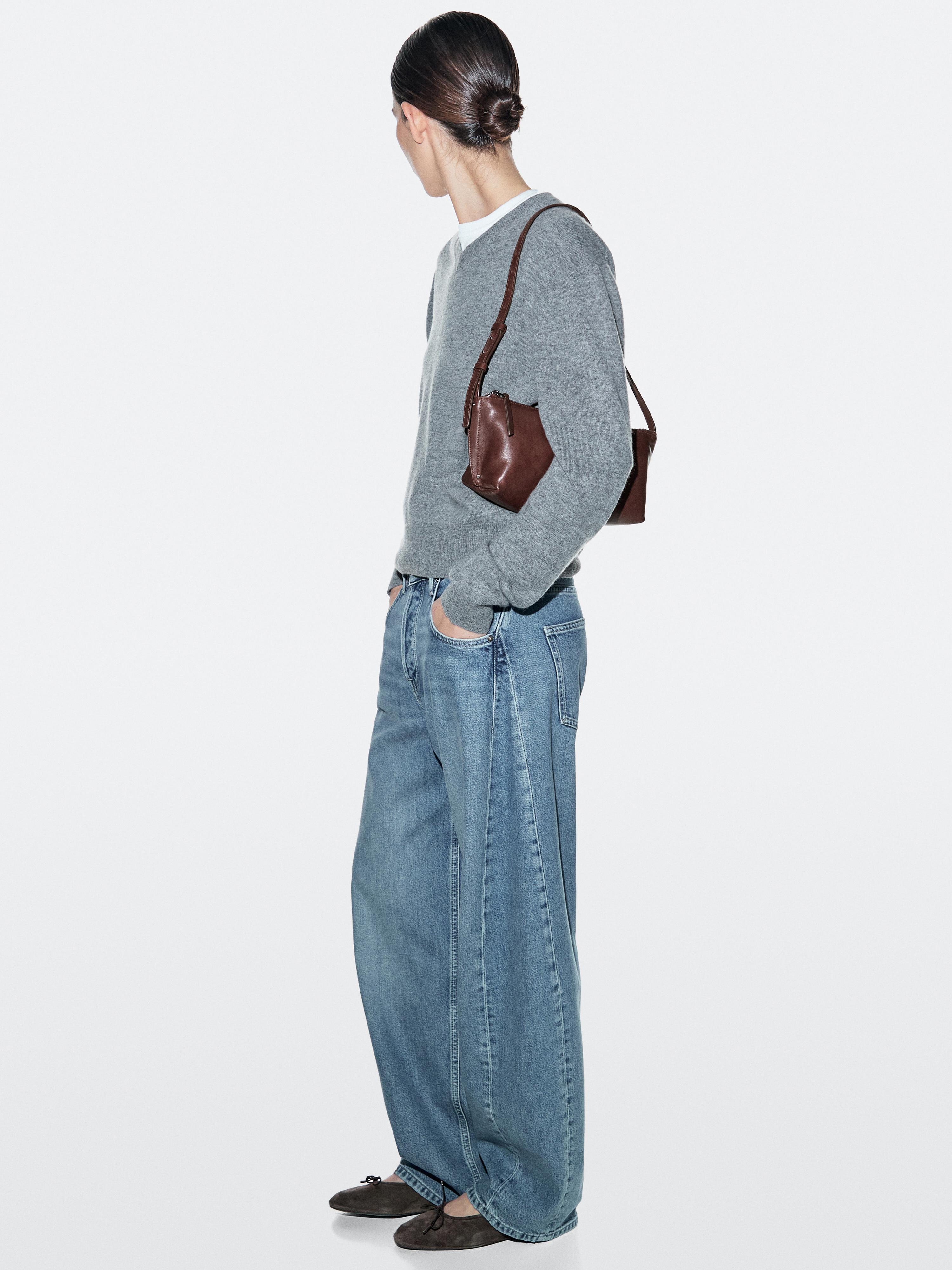 Nappa leather shoulder bag — BURGUNDY
