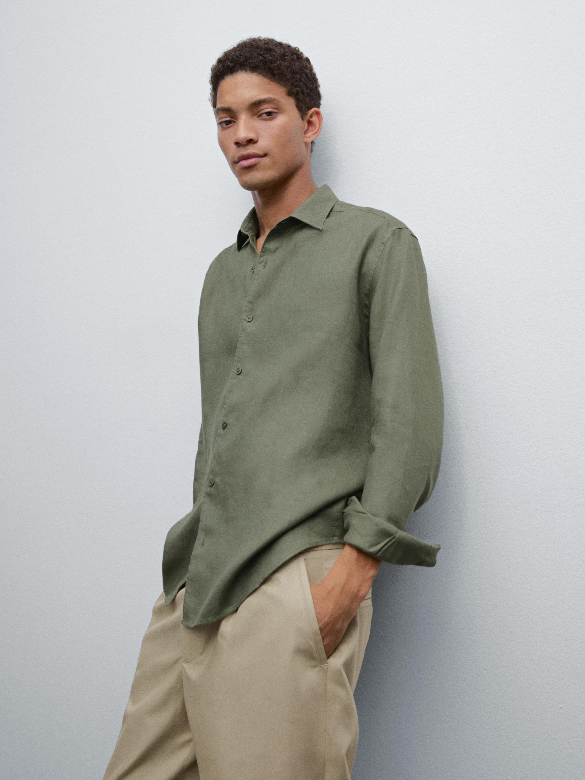 Camisa regular fit twill ligero