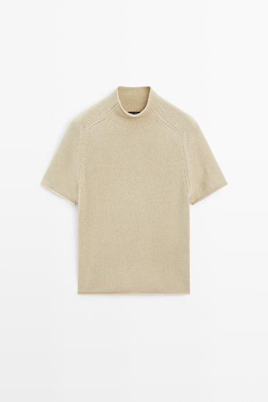 100% Cashmere Mock Turtleneck Sweater — MINK 2