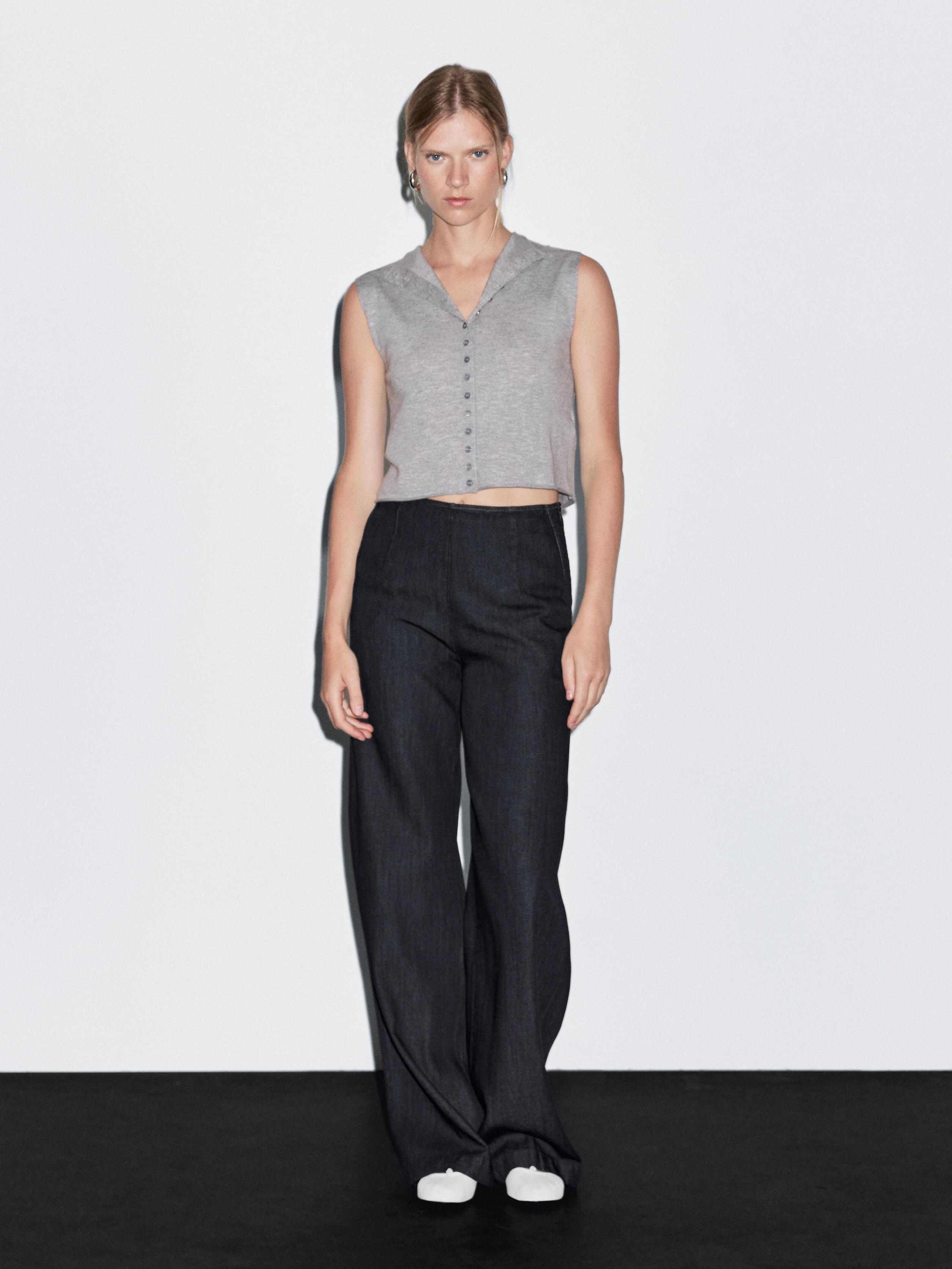 Barrel fit denim trousers