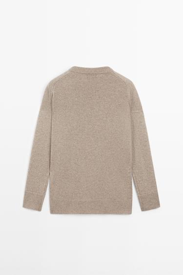 100% cashmere oversize knit sweater — MOLE BROWN 6