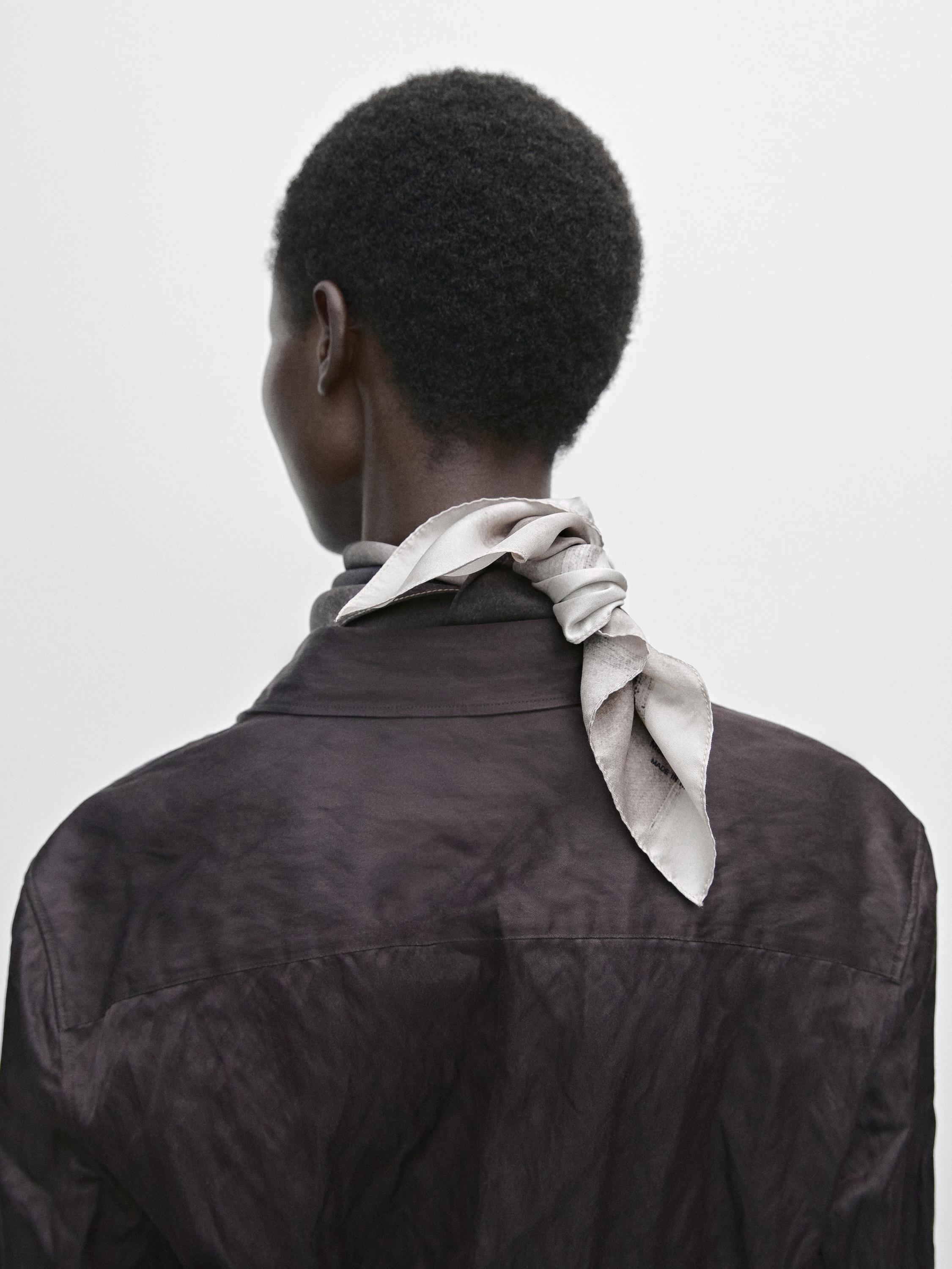 100% silk ombré printed scarf