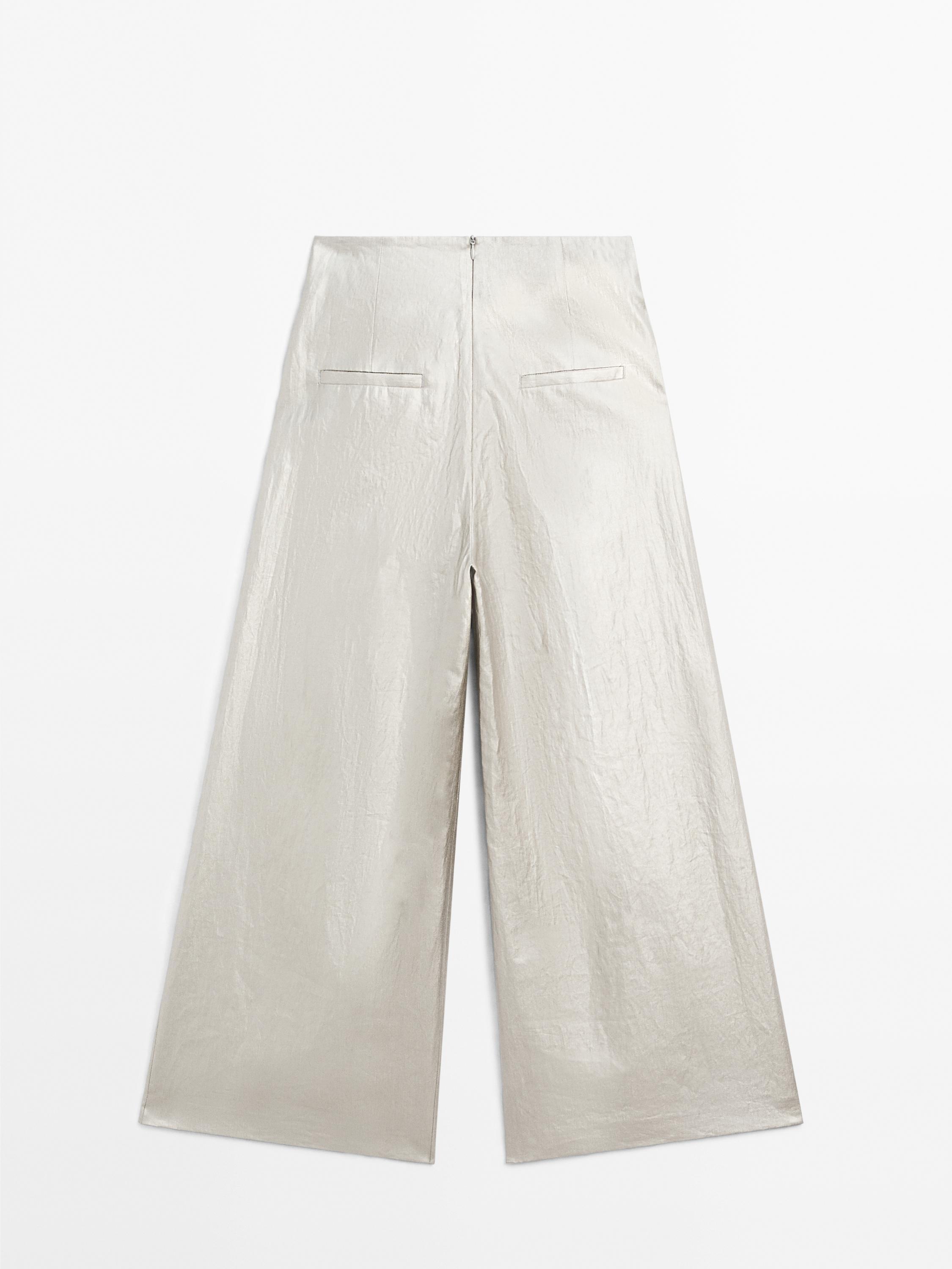 Metallichose aus Leinenmischgewebe - Studio
