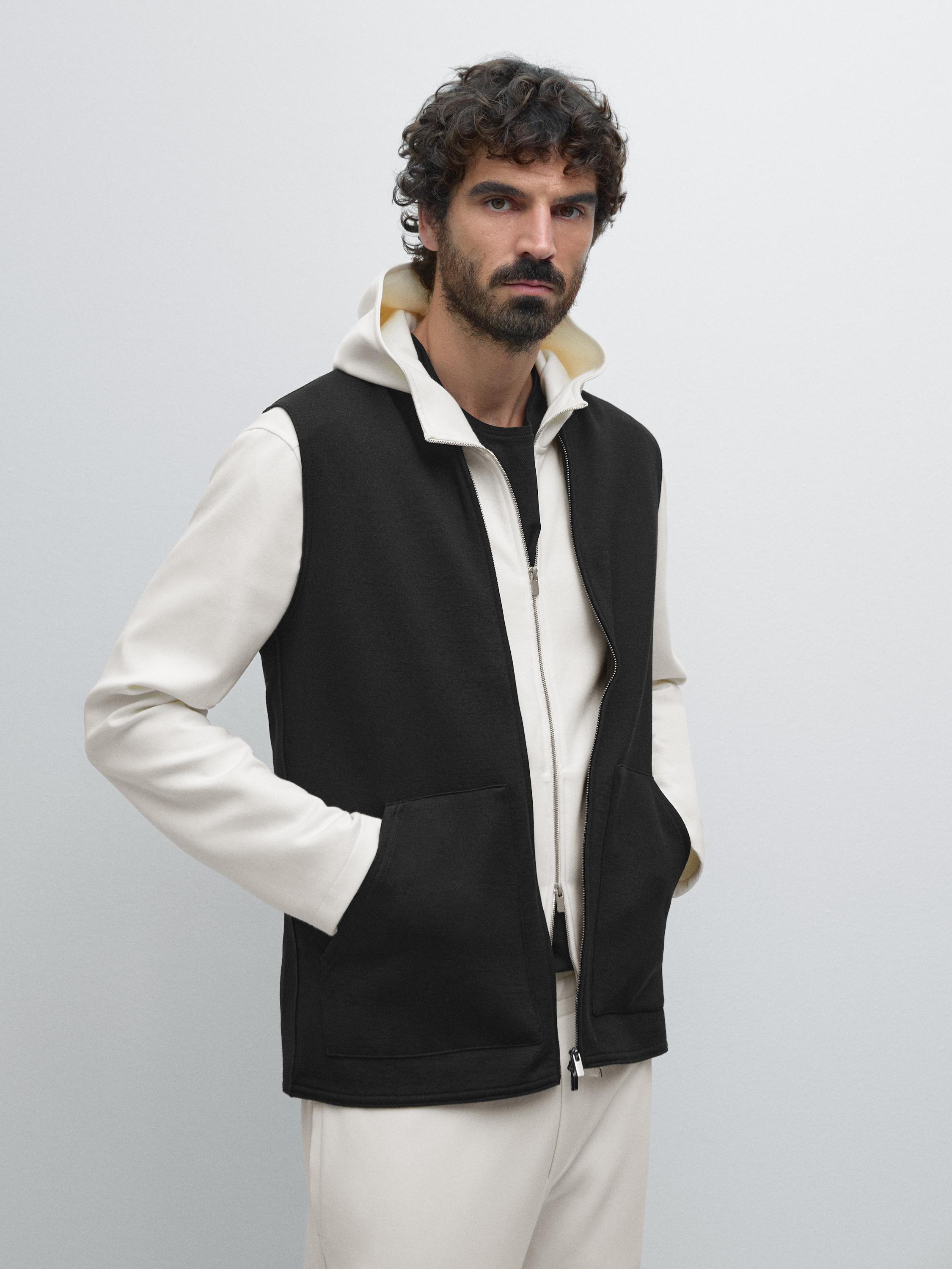 Cotton blend jogger vest