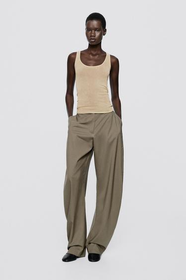 Wide-leg side seam pants - LIMITED EDITION — MOLE BROWN 1