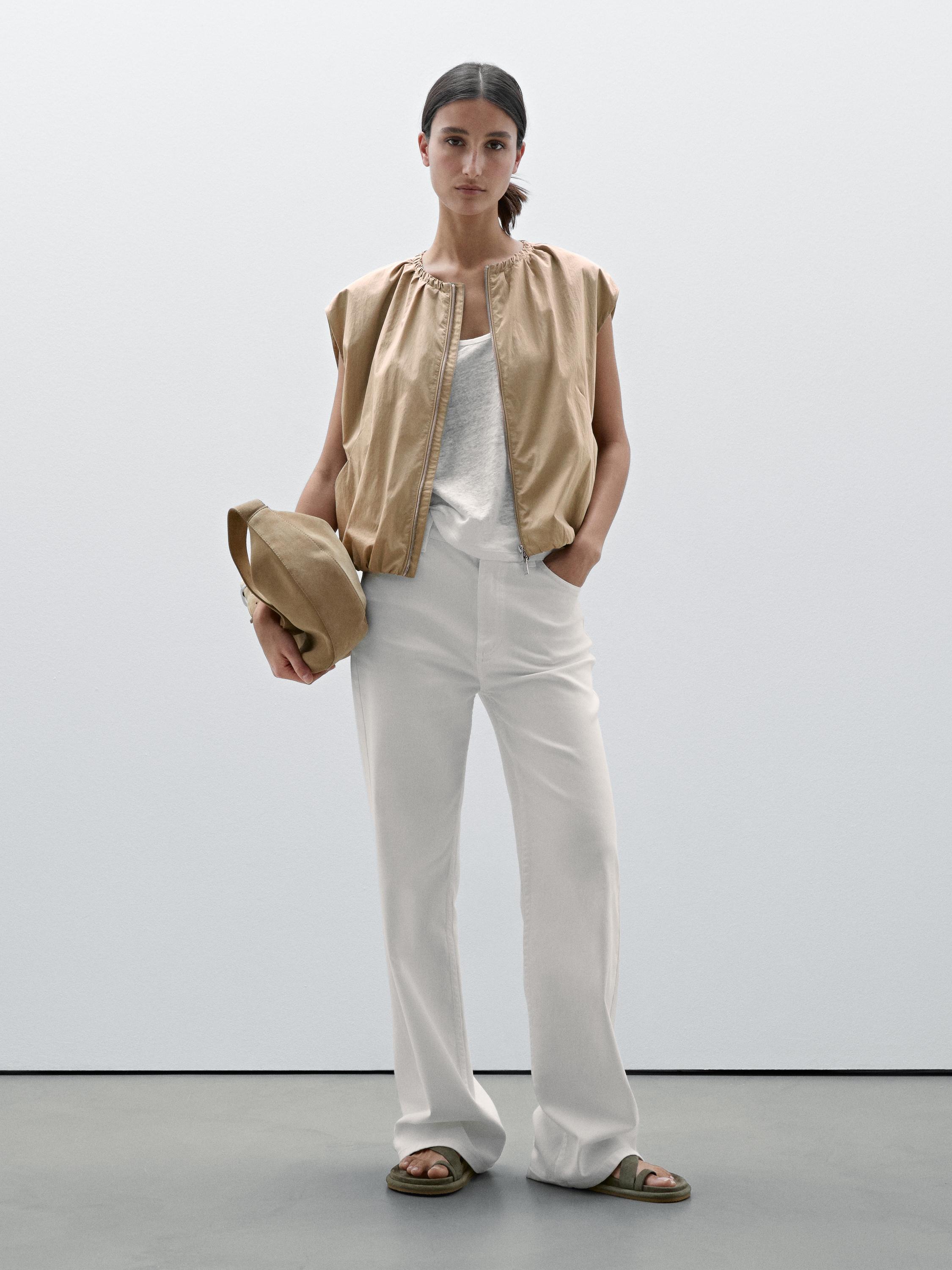 Kamizelka z ozdobnym marszczeniem