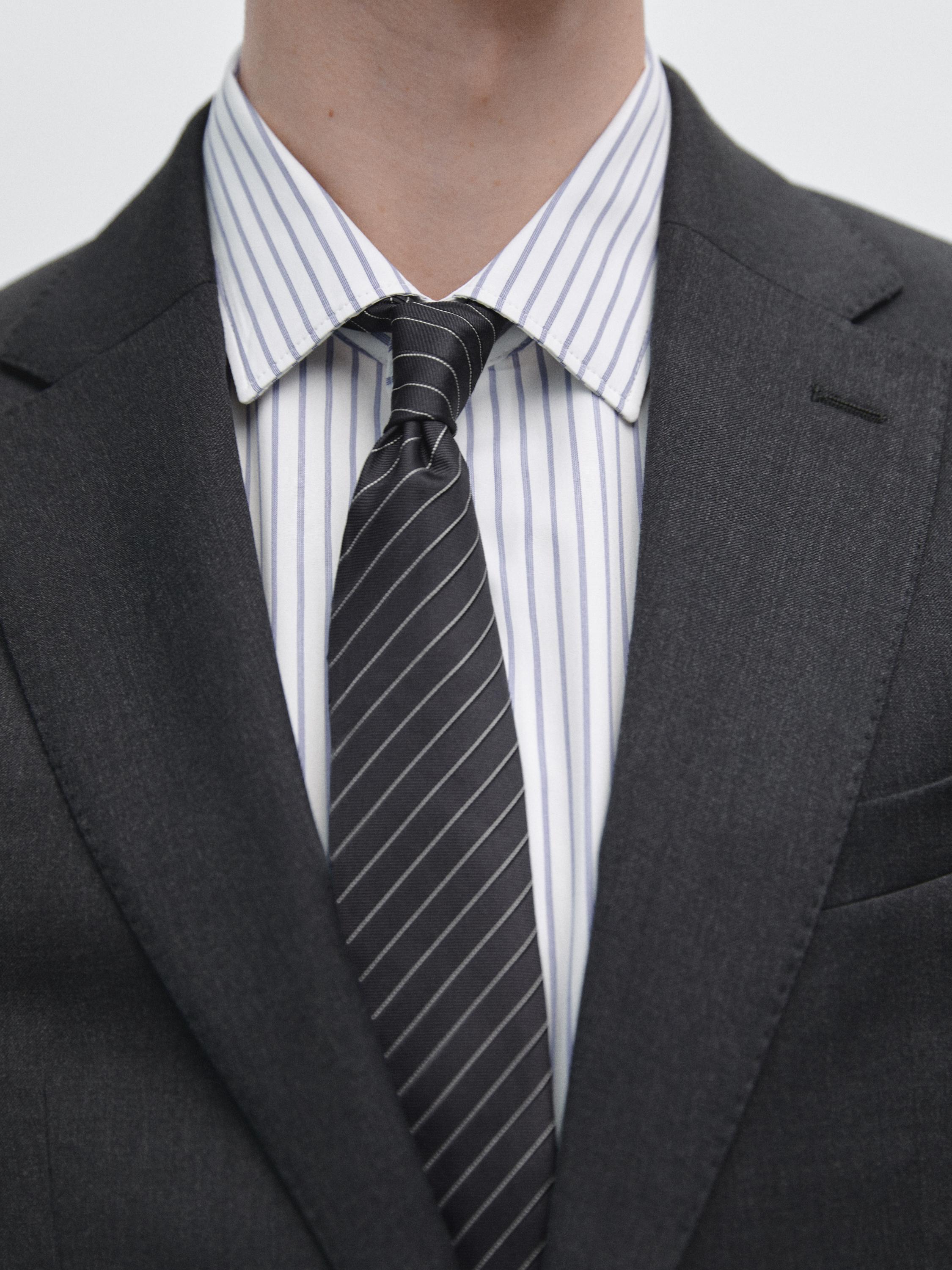 100% cool wool suit blazer — CHARCOAL