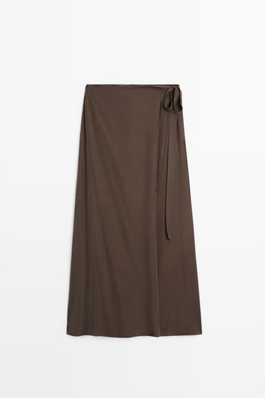 Flowing skort — BROWN 2